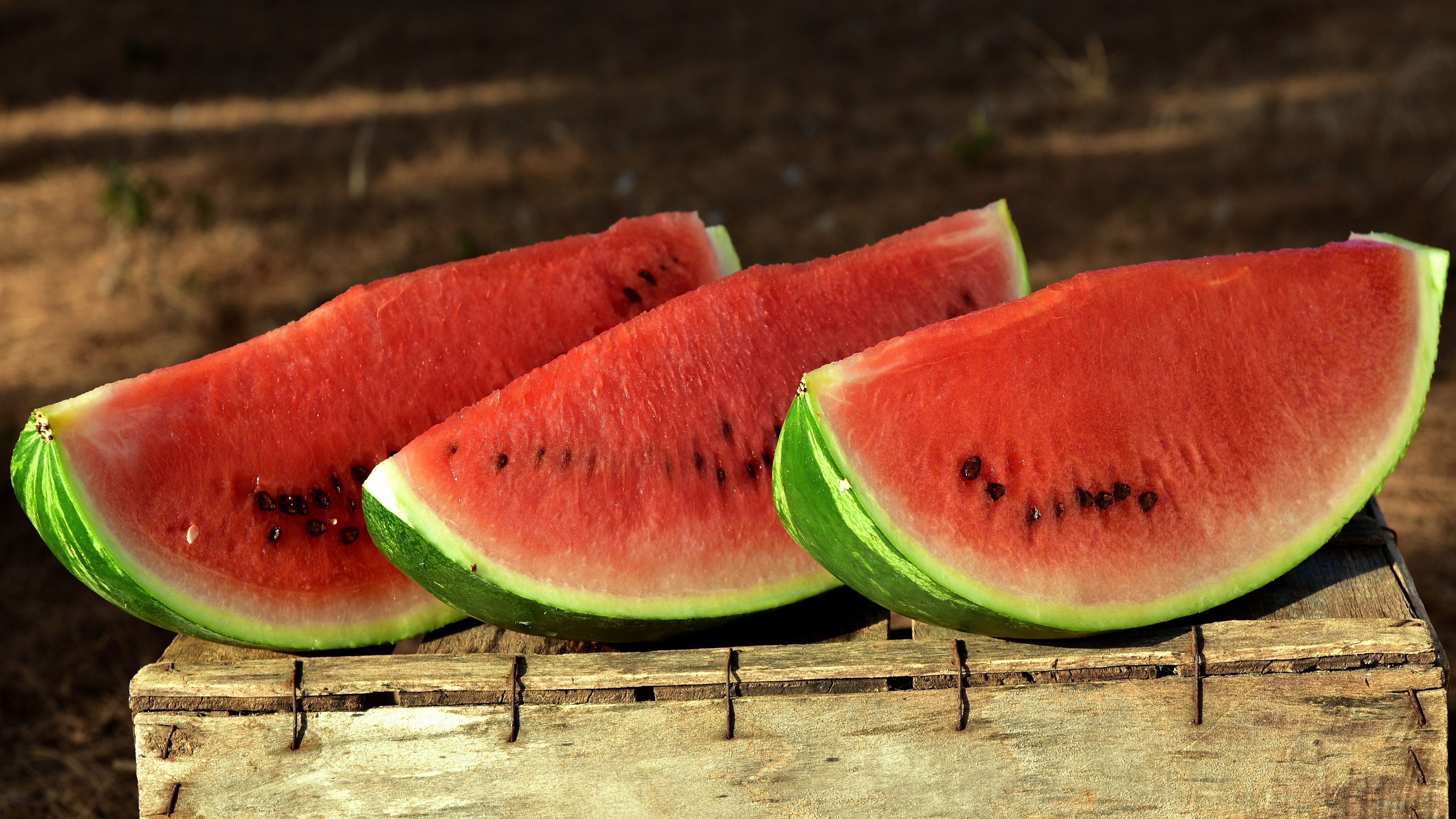 Watermelon: A berry with a hard rind and no internal divisions. 3840x2160 4K Wallpaper.