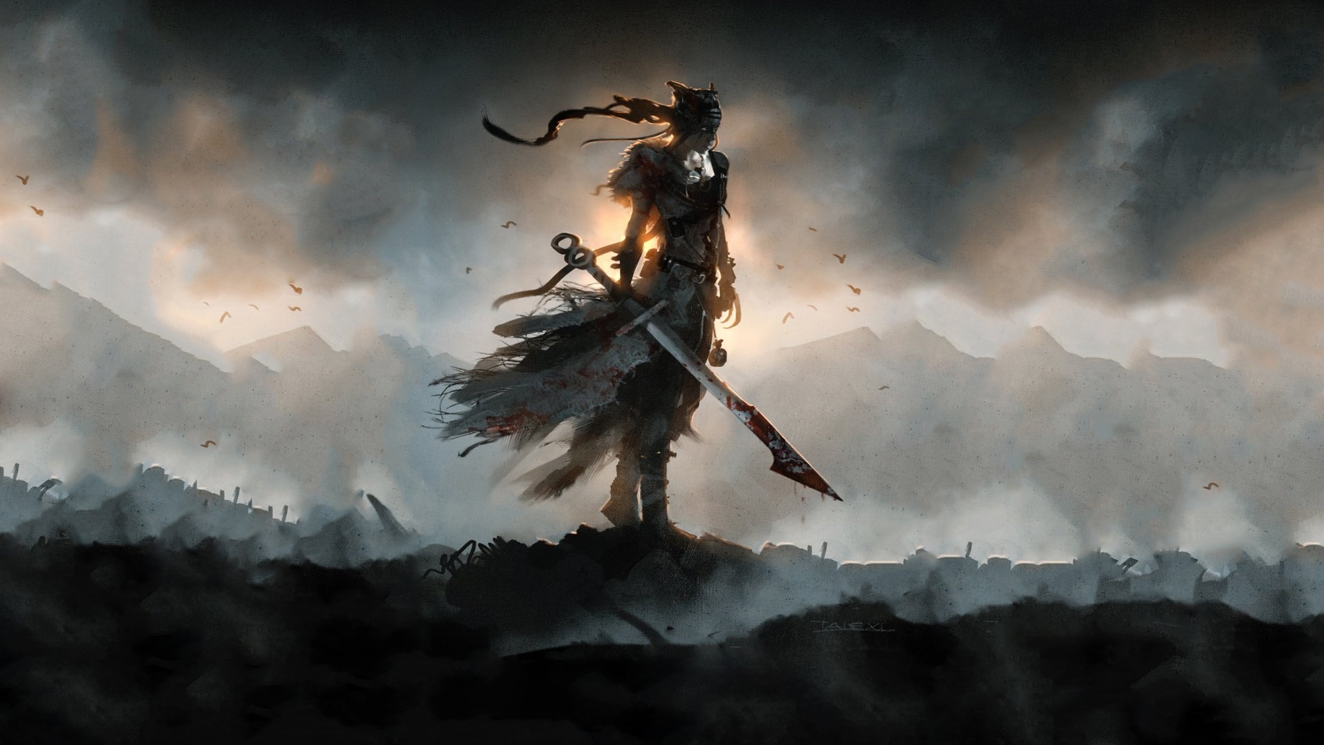 Hellblade Senua's Sacrifice, HD wallpapers background, Dark and brooding, Mysterious atmosphere, 1920x1080 Full HD Desktop
