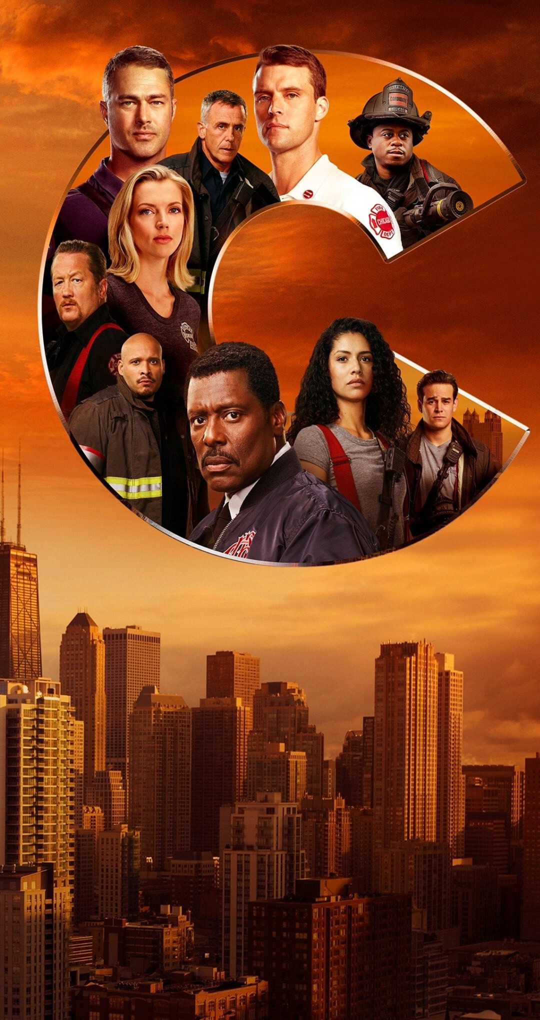 Chicago Fire (TV Series): Jam-packed with action and drama, Dick Wolf as an executive producer, 2012 movie. 1080x2040 HD Background.