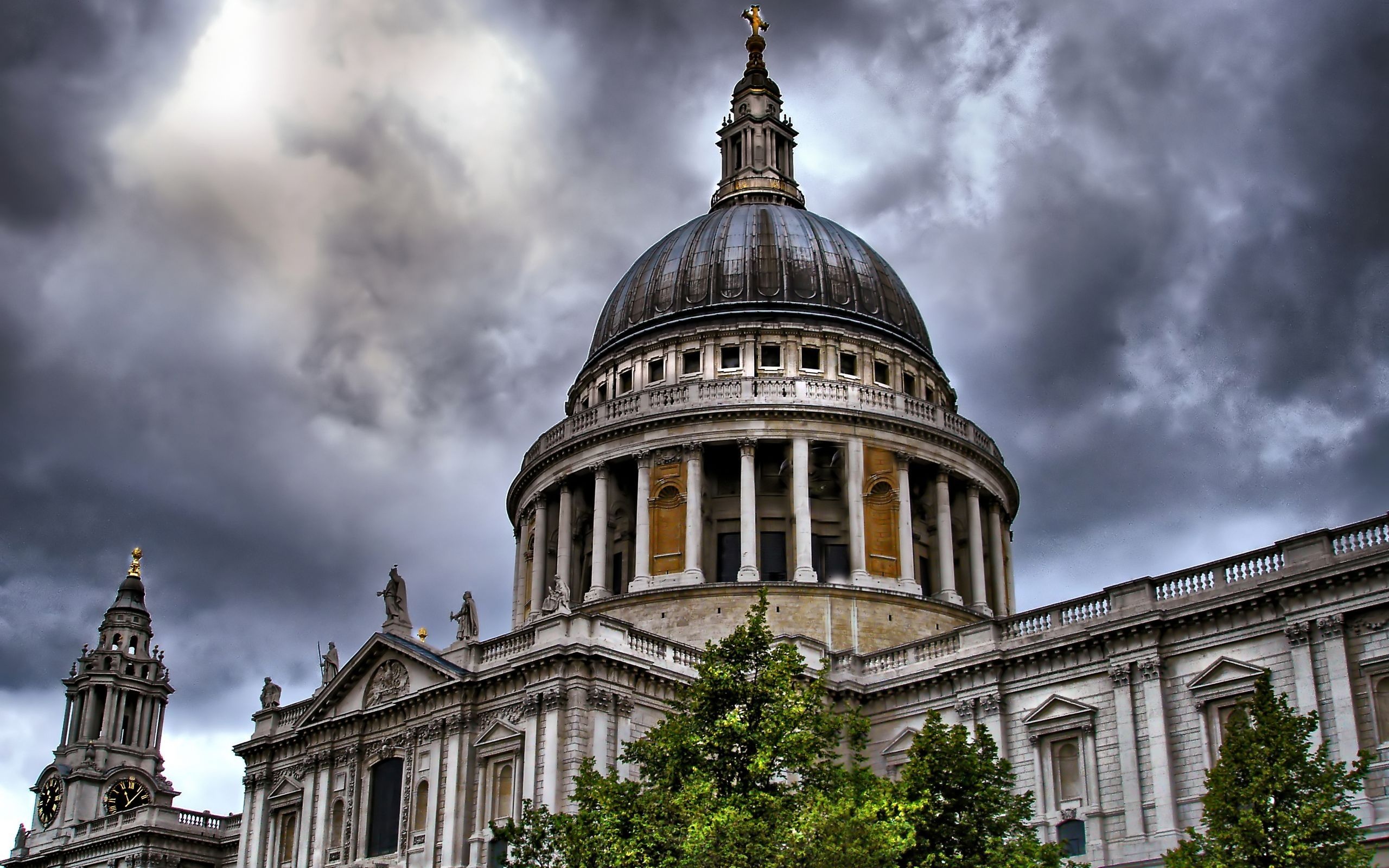 St. Paul's Cathedral, Clouds, London, United Kingdom, 2560x1600 HD Desktop