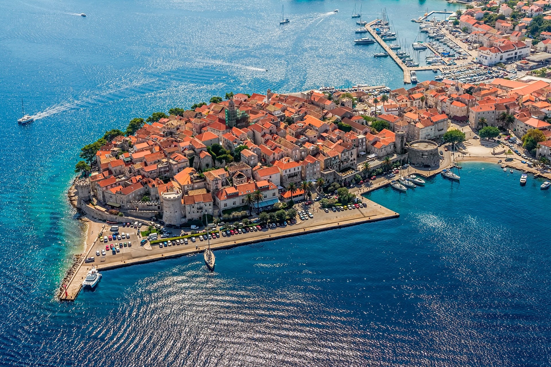 Korcula, Croatia, Korula island, Croatian sailing routes, 1920x1280 HD Desktop