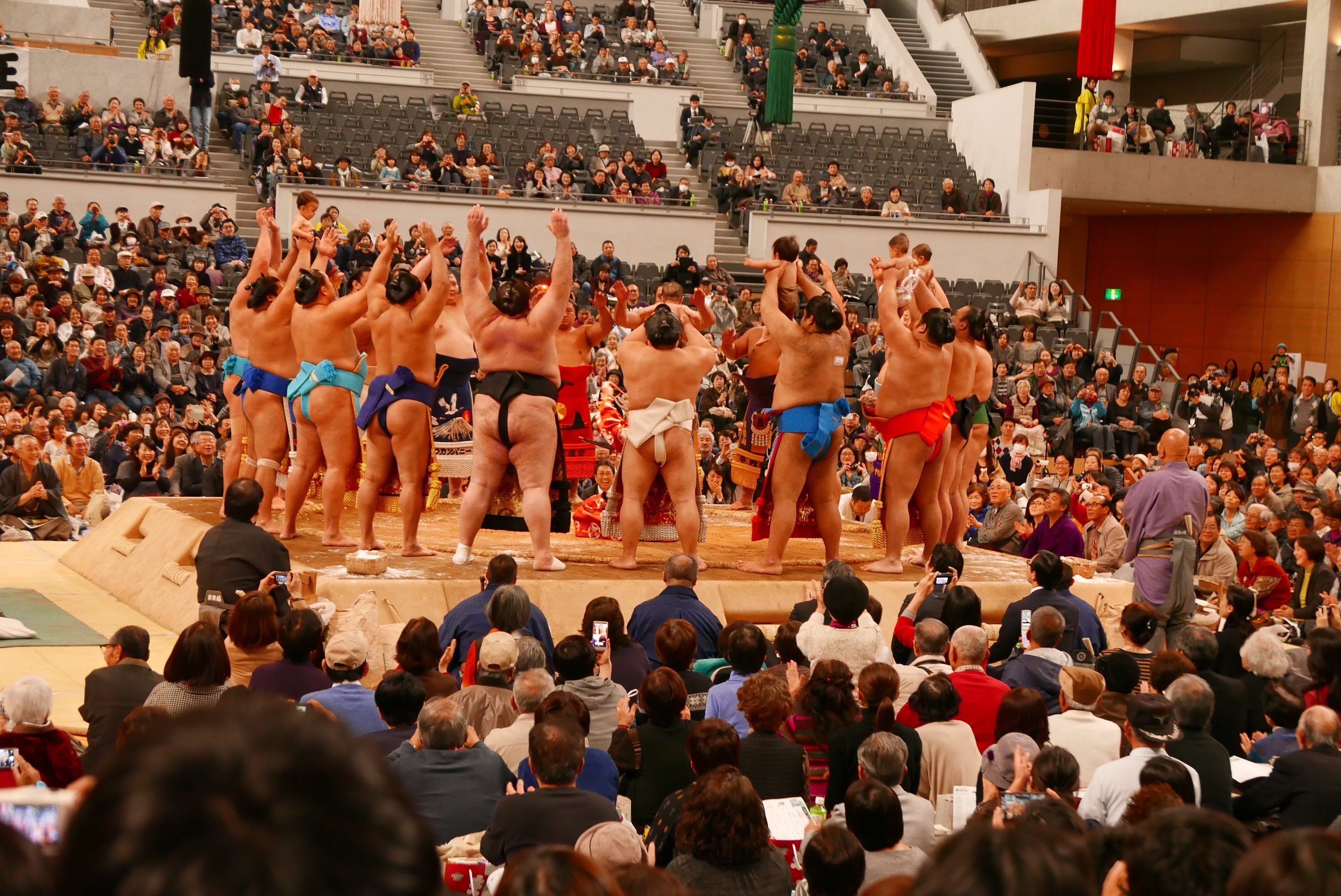 Sumo: A honbasho, An official professional tournament, The Japan Sumo Association. 3000x2010 HD Background.