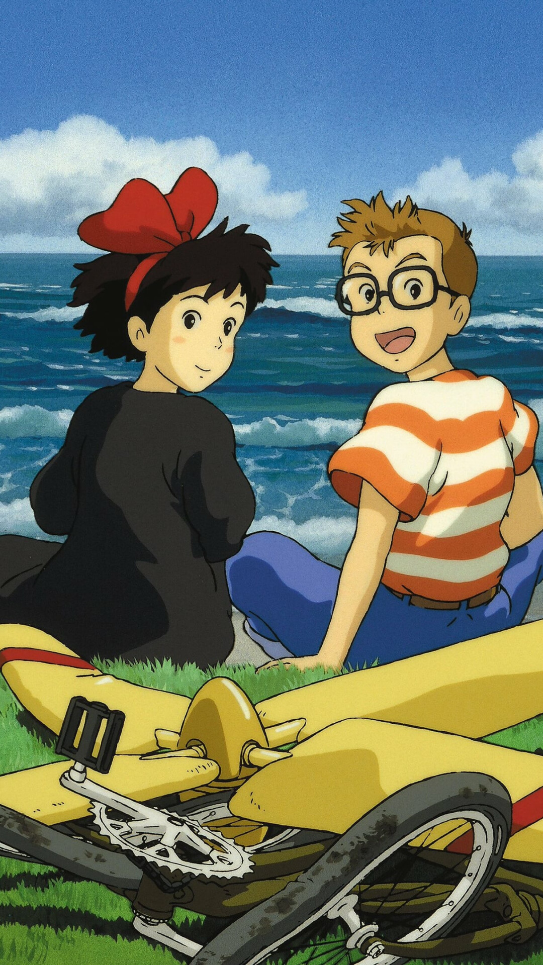 Kiki's Delivery Service: The fifth Studio Ghibli film, Hayao Miyazaki, Tombo Kopoli. 1080x1920 Full HD Background.