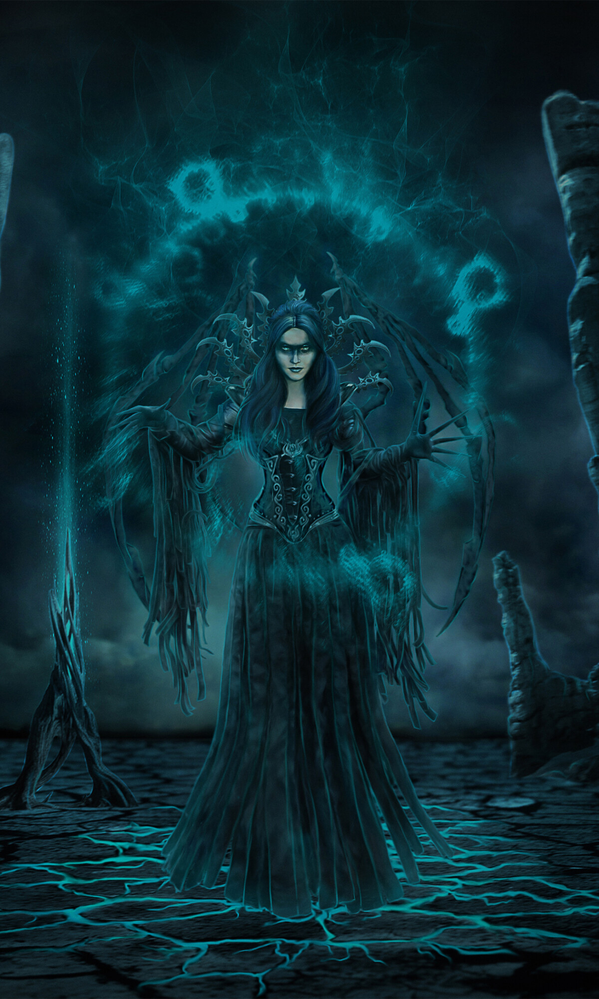 Witch: A female practitioner of supernatural magic, Darkness. 1200x2000 HD Wallpaper.