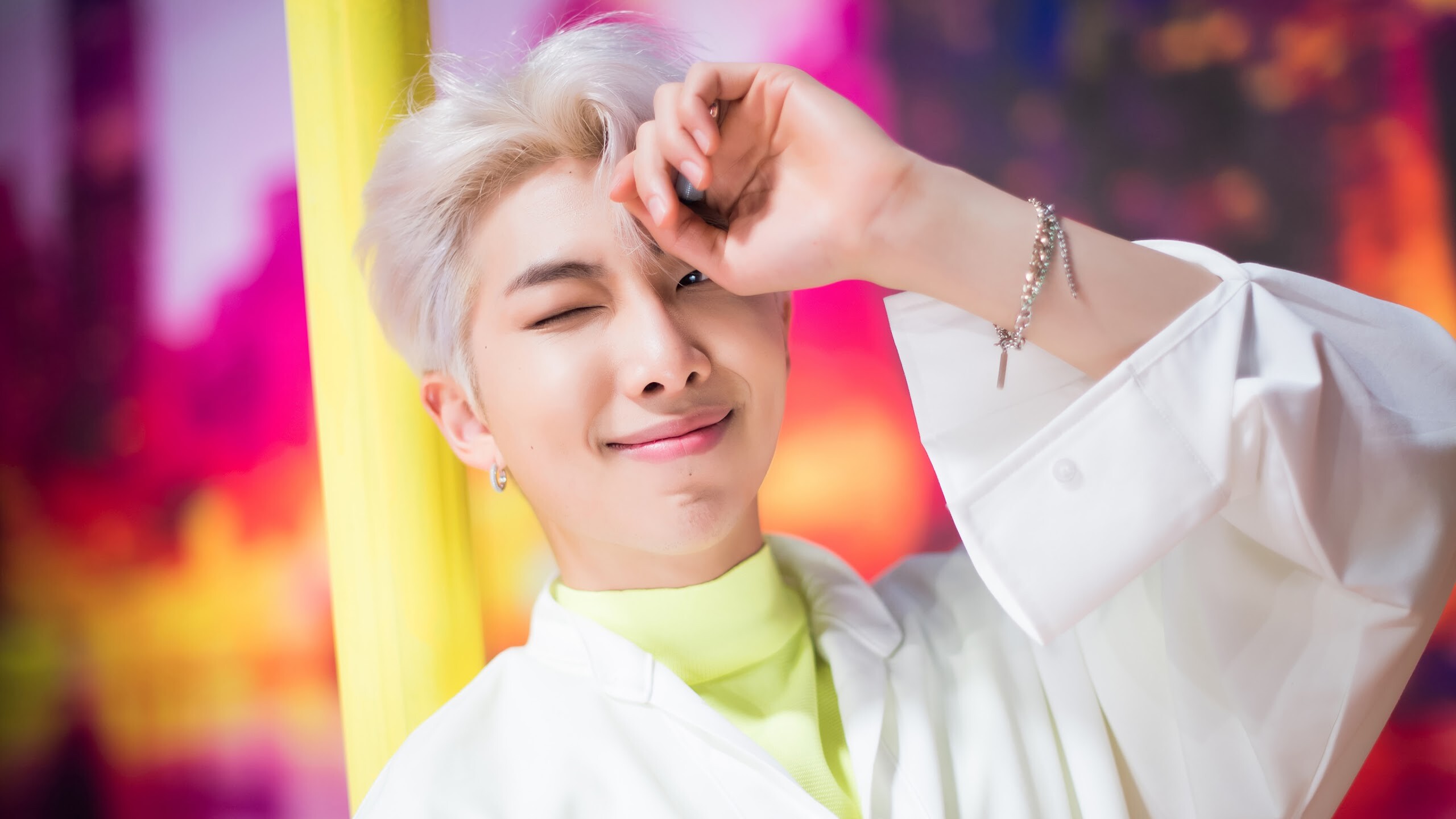 BTS: RM, a South Korean rapper, singer-songwriter and record producer, Boy With Luv. 2560x1440 HD Wallpaper.