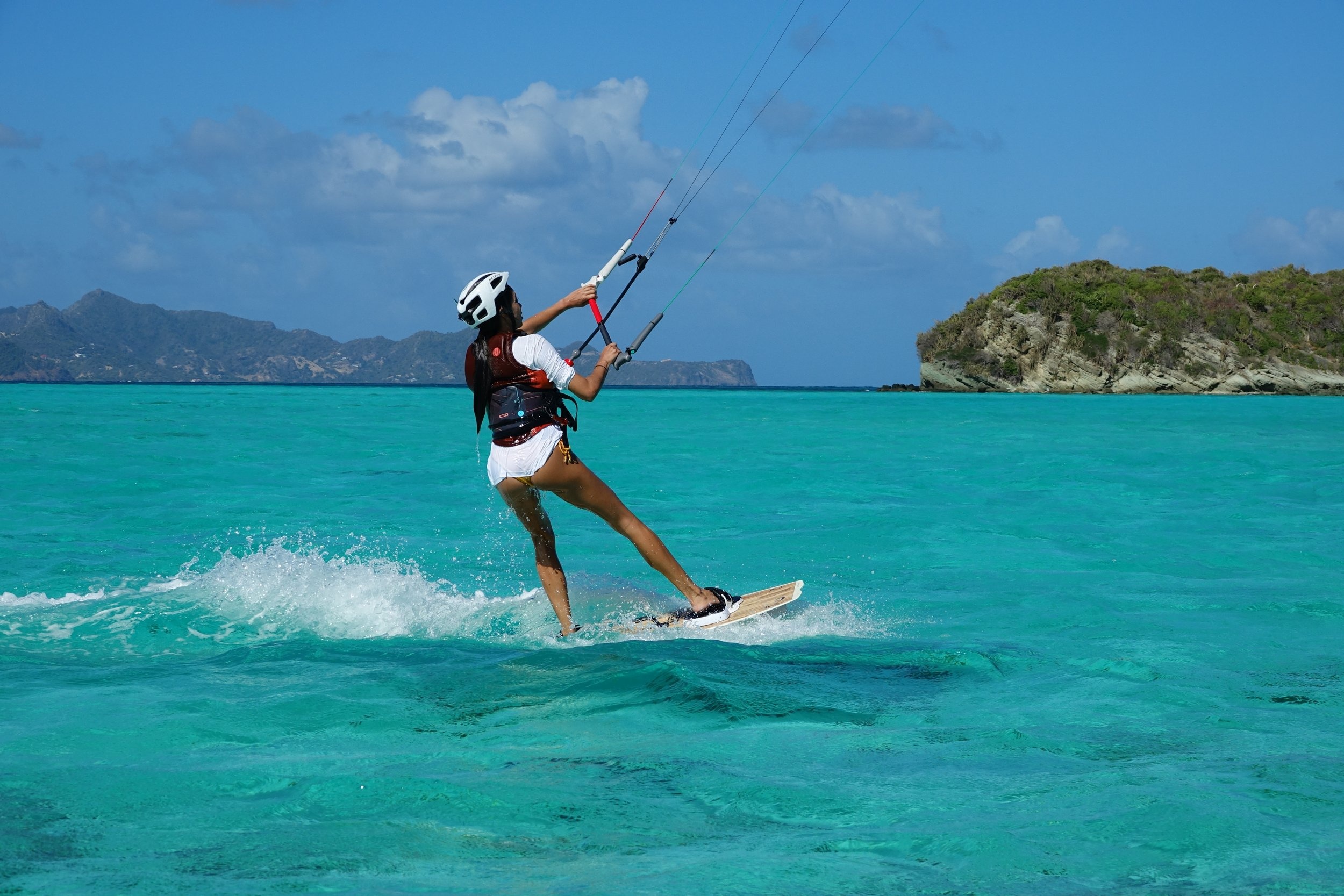 Kiteboarding: Performing kite downwinds, Kite open sea passages, IKO safety. 2500x1670 HD Background.