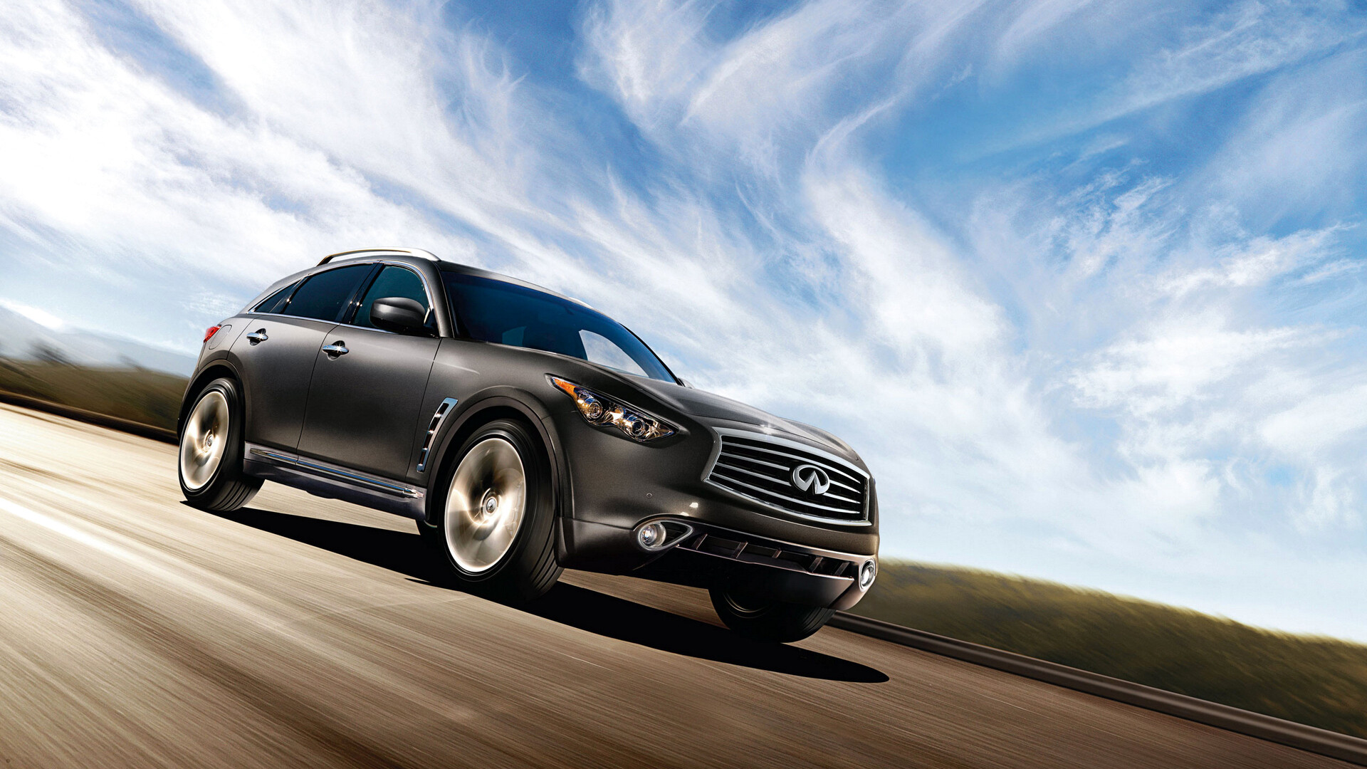 Infiniti: FX35, A mid-size luxury crossover SUV. 1920x1080 Full HD Background.