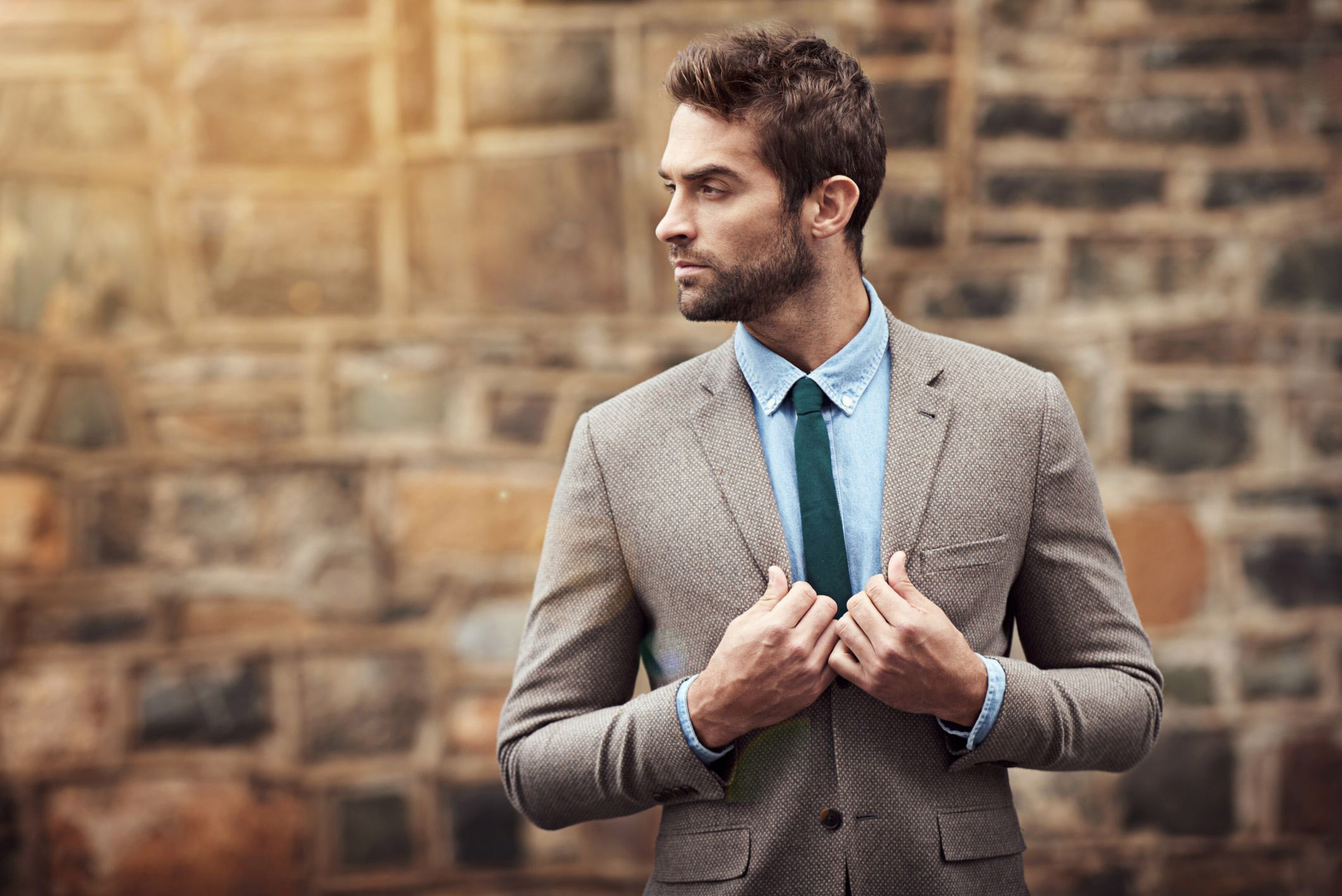 Gentleman: Stylist suit model, A person who is polite and behaves well towards other people. 3240x2160 HD Background.