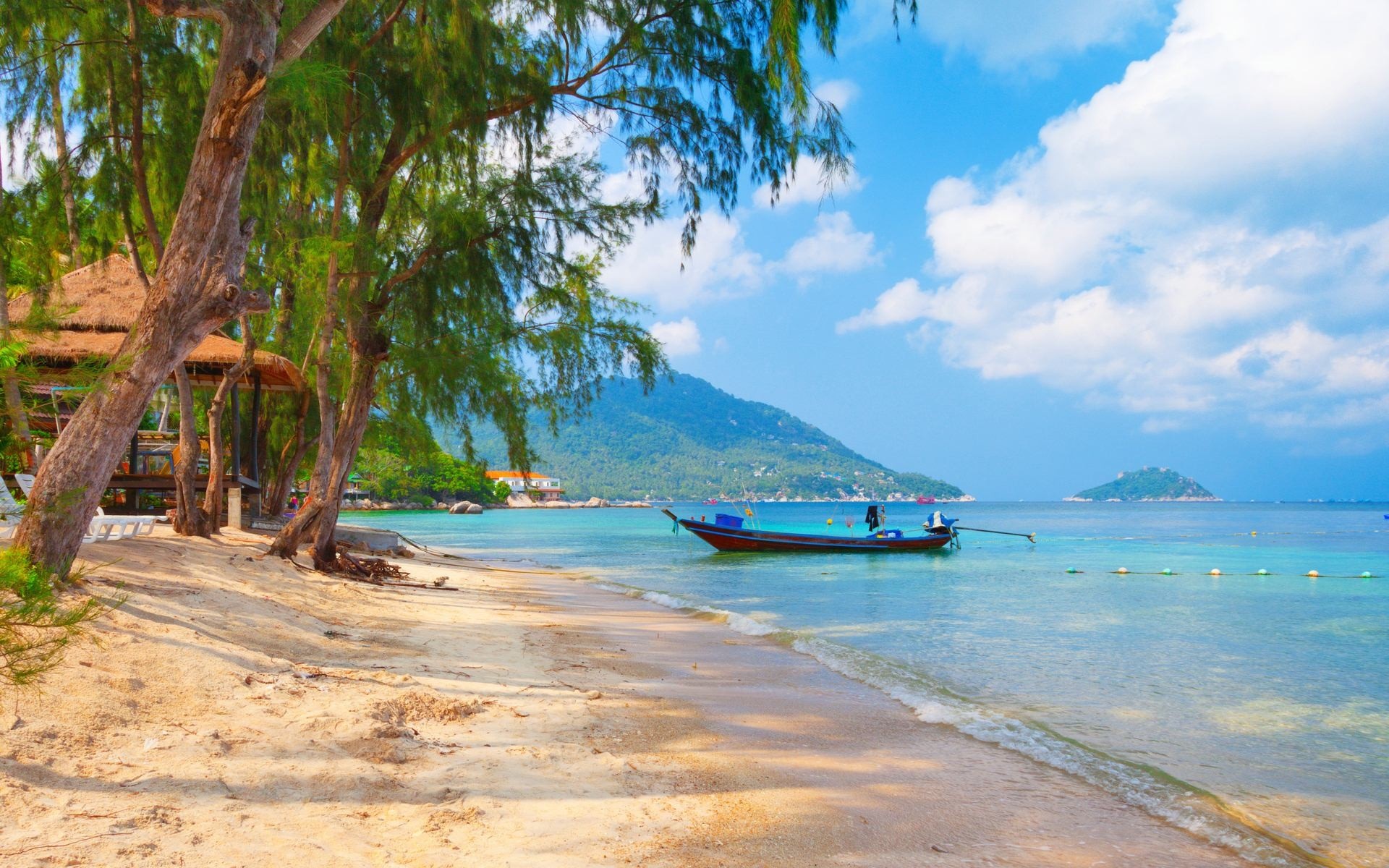Thailand beach wallpaper, Widescreen high definition, Tropical paradise, White sand shores, 1920x1200 HD Desktop