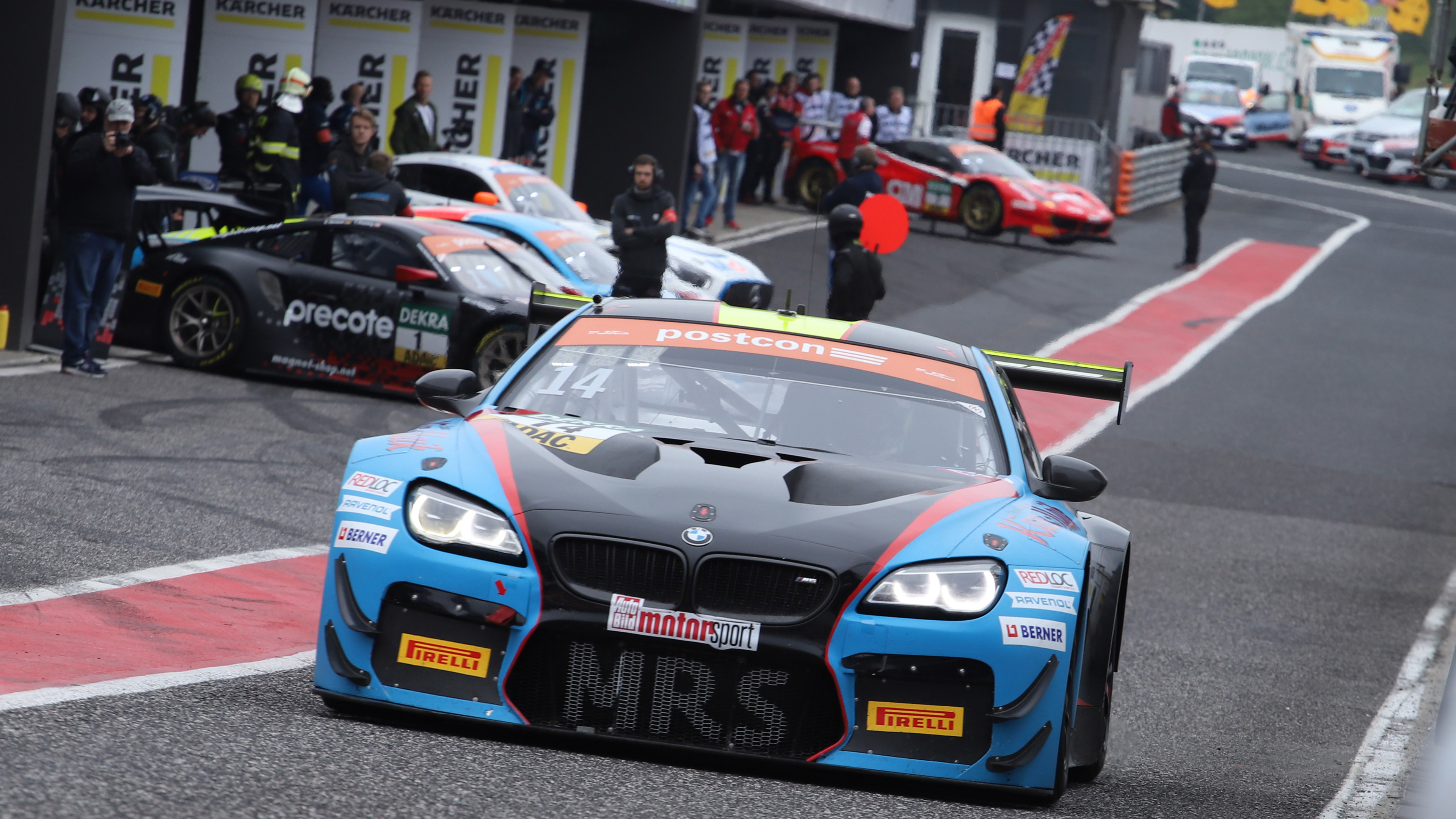 Endurance Racing: BMW Racing, Pirelli, High-Performance Capability, Pit Stop, Motorsport. 3840x2160 4K Background.