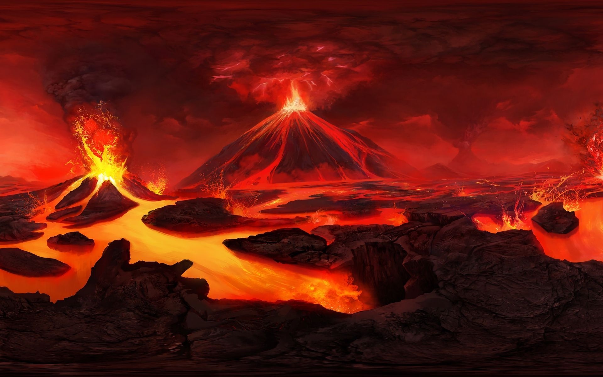Volcano art, Travels, Stunning backgrounds, Exploring nature, 1920x1200 HD Desktop