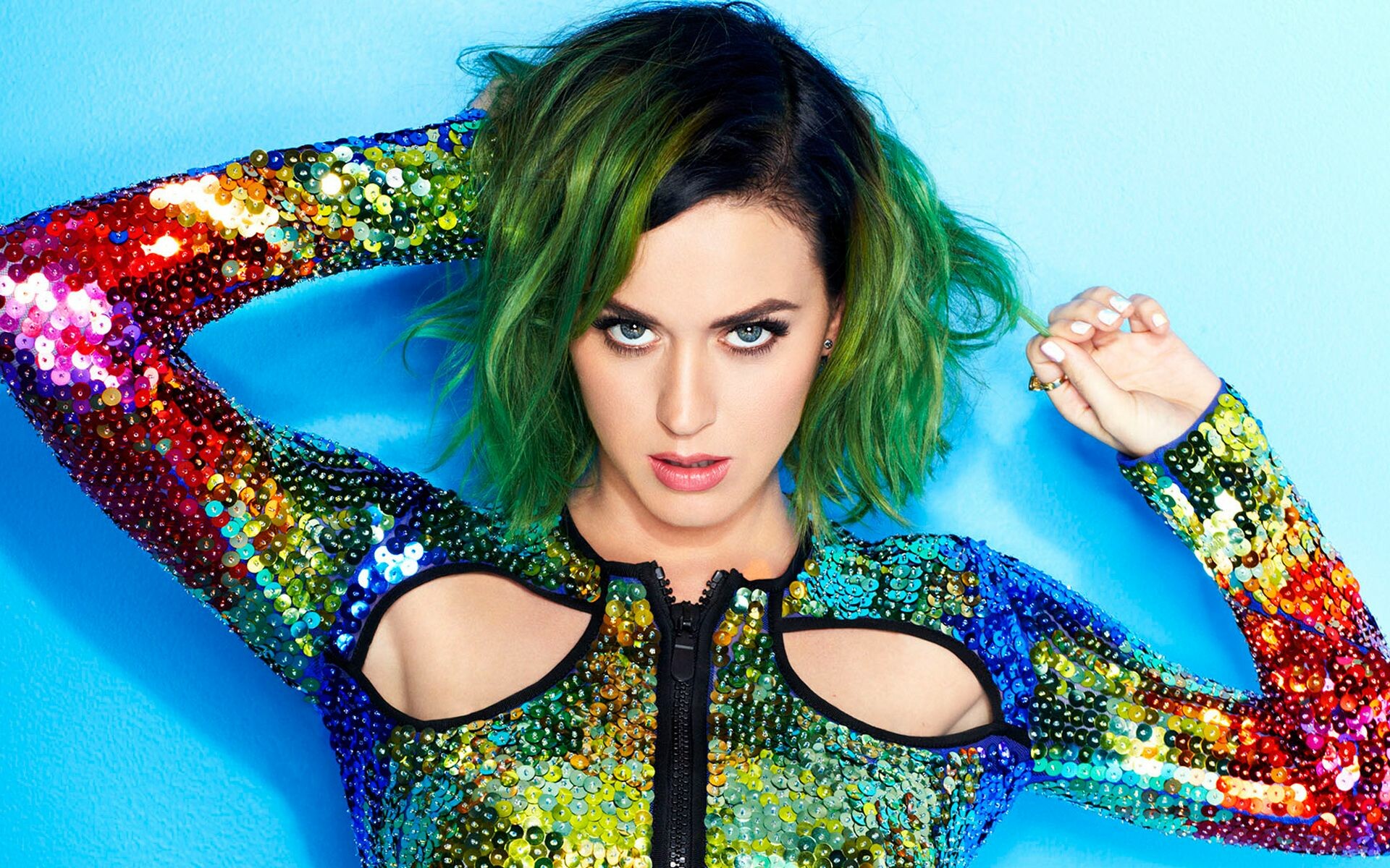 Katy Perry: The sixth studio album, Smile, was released on August 28, 2020. 1920x1200 HD Background.
