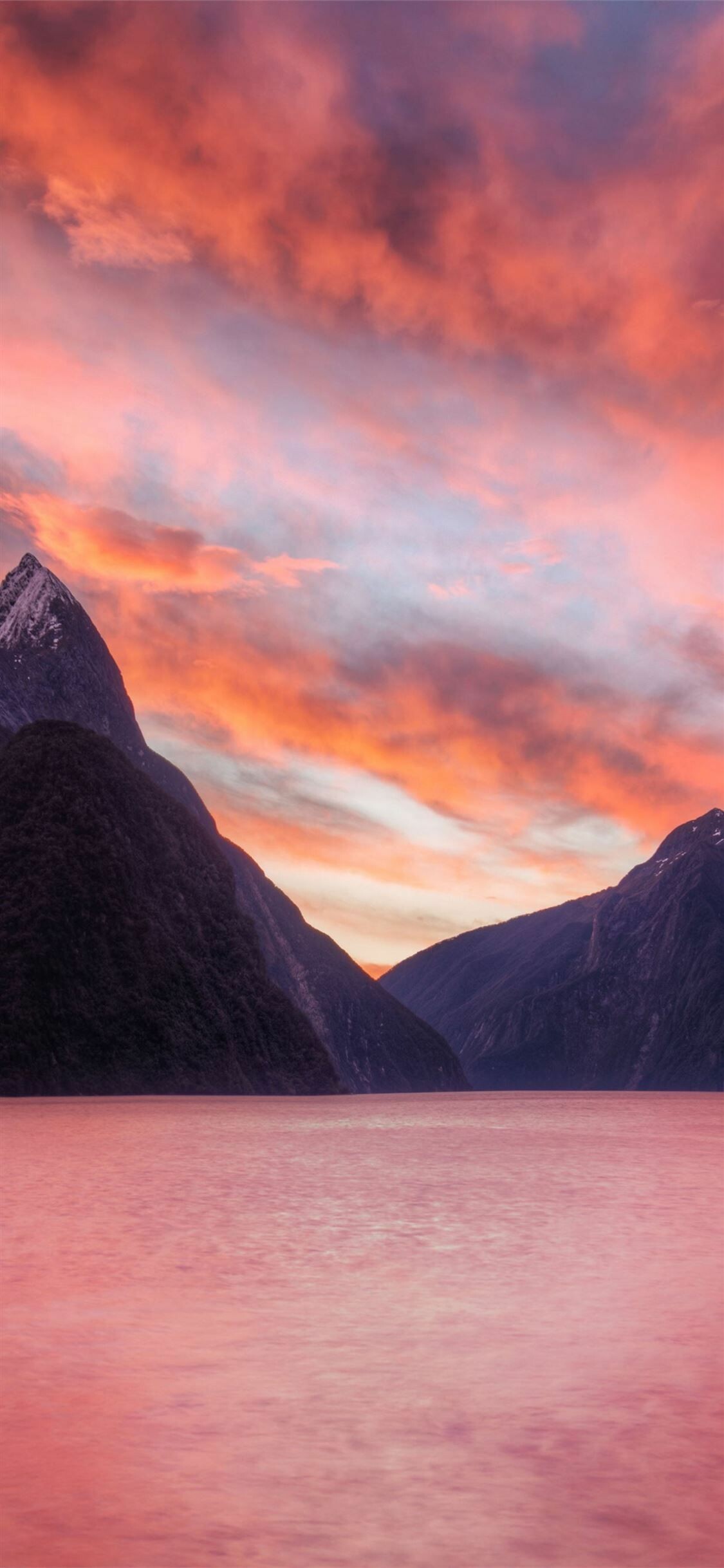 New Zealand: Milford Sound, The country was named a British crown colony in 1840. 1130x2440 HD Background.
