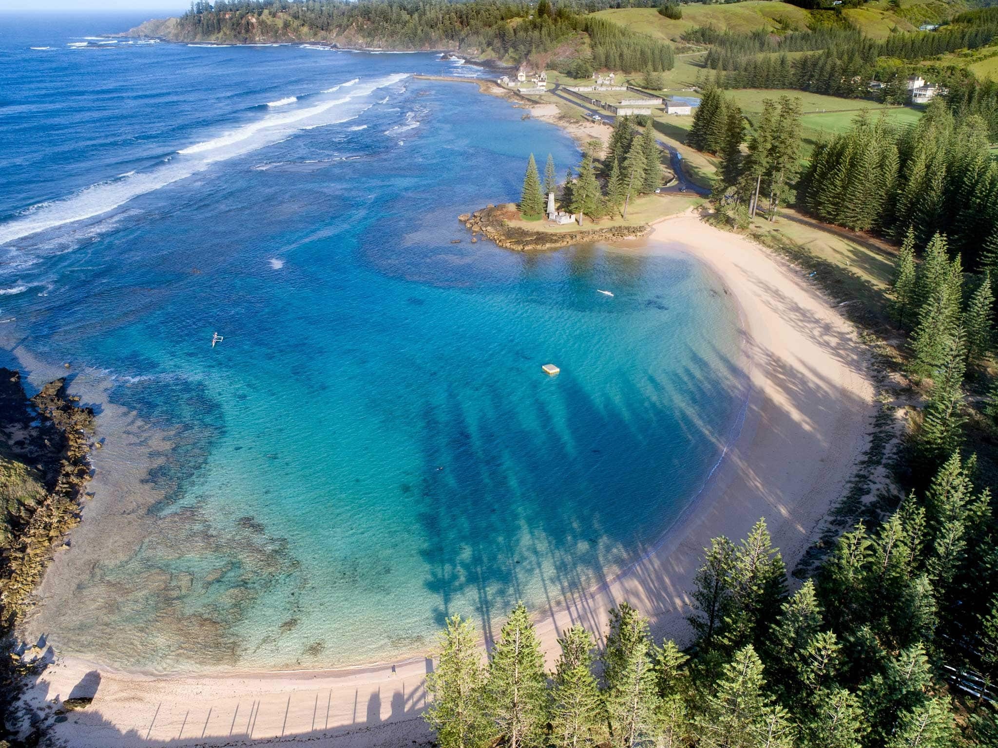 Norfolk Island, Emily Bay, Tranquil paradise, Beach getaway, 2050x1540 HD Desktop
