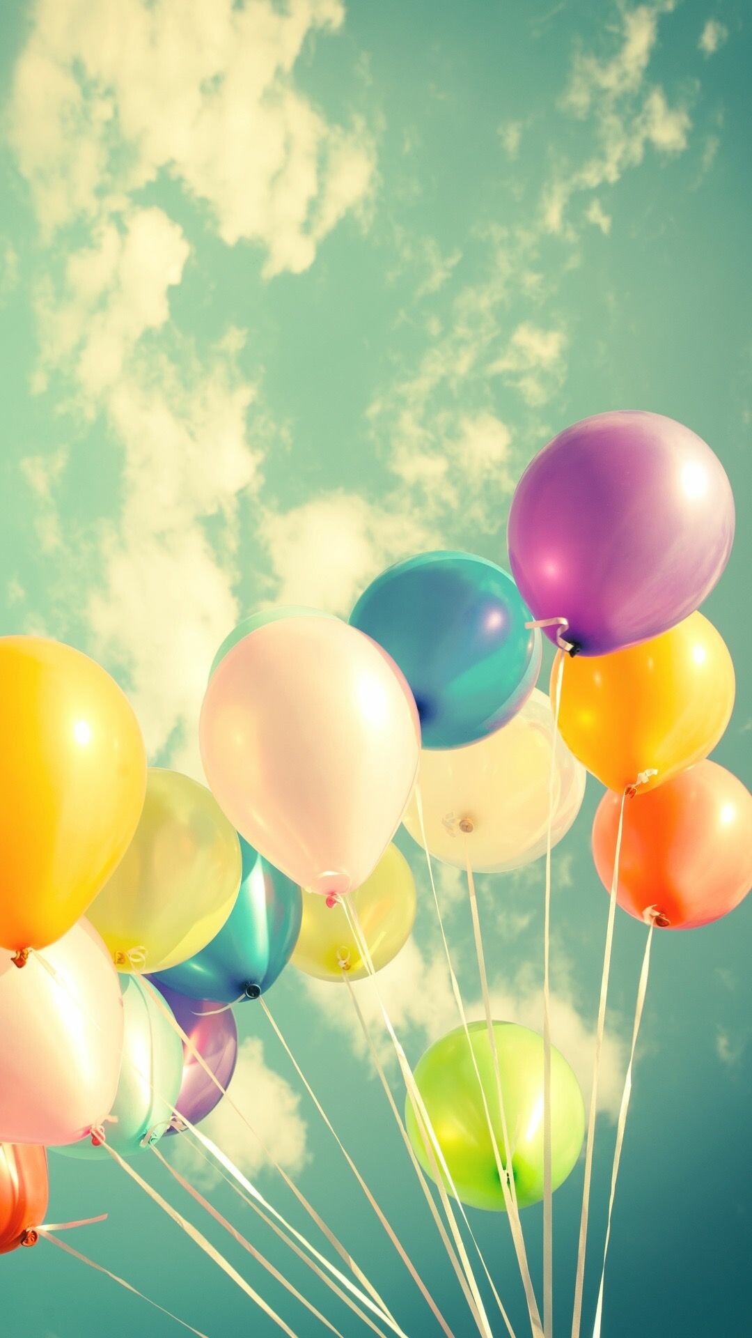 Birthday Party: Balloons, Celebration, Event, Greetings. 1080x1920 Full HD Wallpaper.