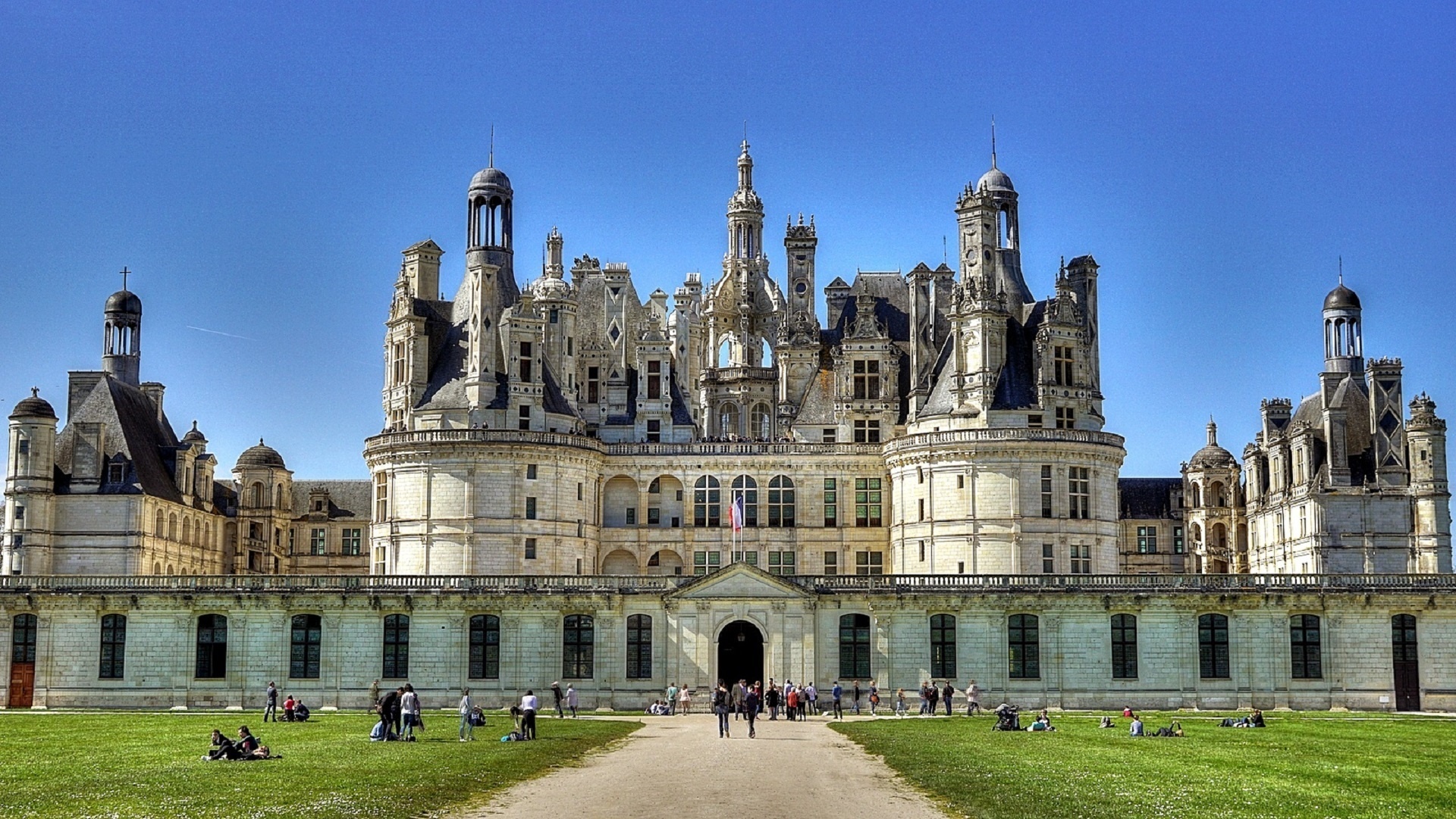Architecture building, Chateau De Chambord, Activity, Free download, 1920x1090 HD Desktop