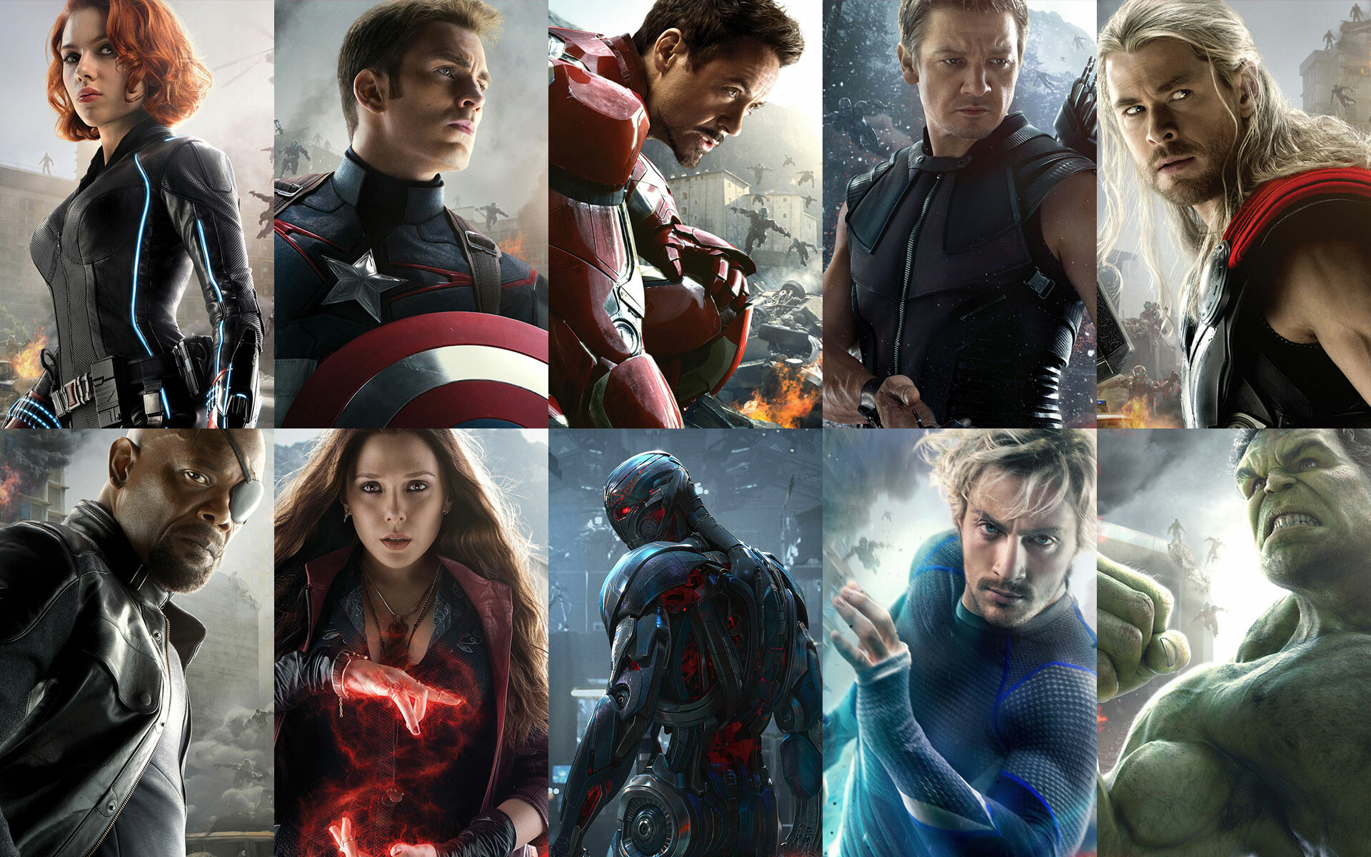 Avengers: With Age of Ultron, writer and director Joss Whedon brings back the six heroes known as "Earth's Mightiest" from 2012's record-breaking team-up epic and adds to it with several new super-powered characters from Marvel Comics. 1920x1200 HD Wallpaper.