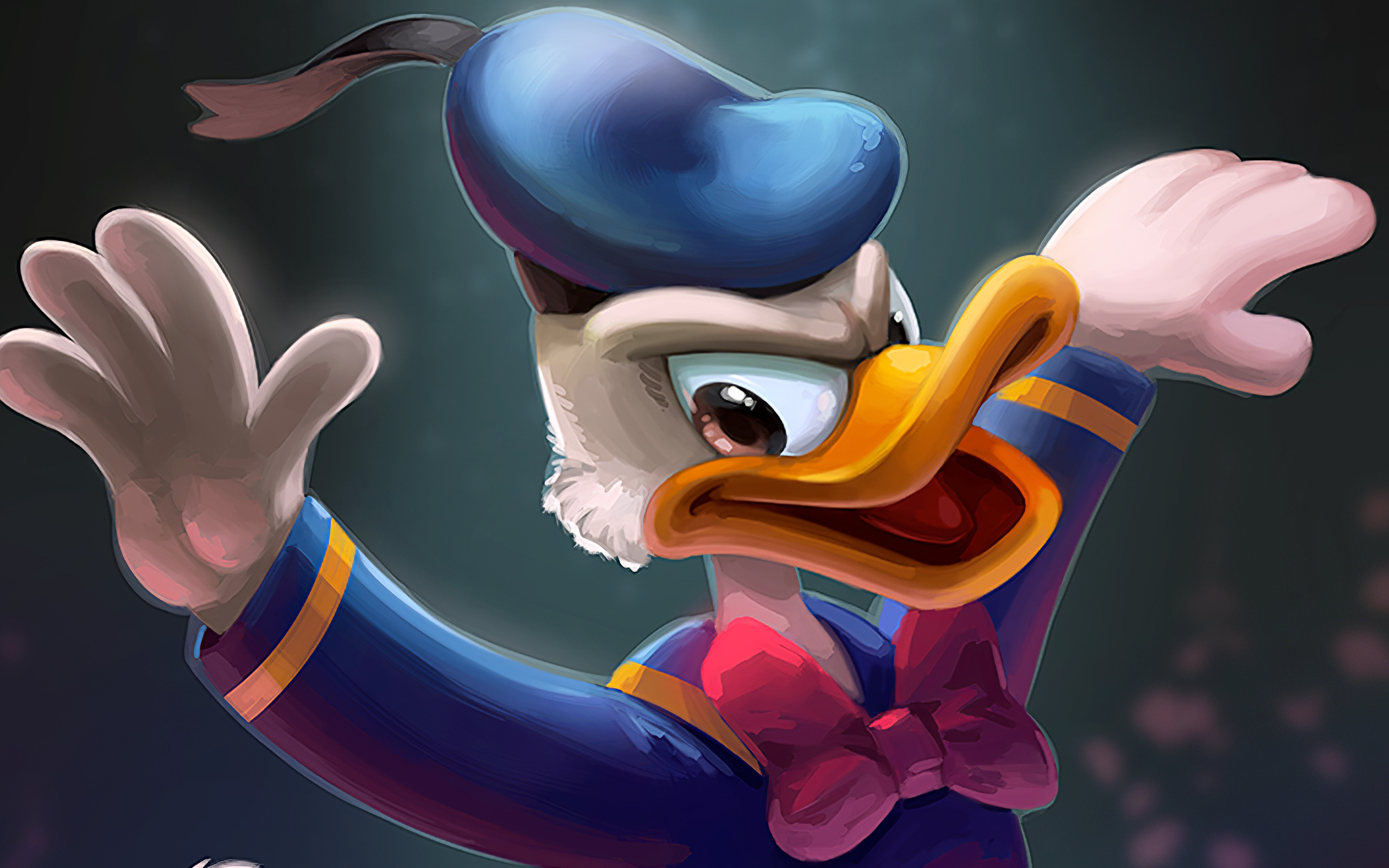 Donald Duck: An animated character created by Walt Disney as a foil to Mickey Mouse. 2560x1600 HD Wallpaper.