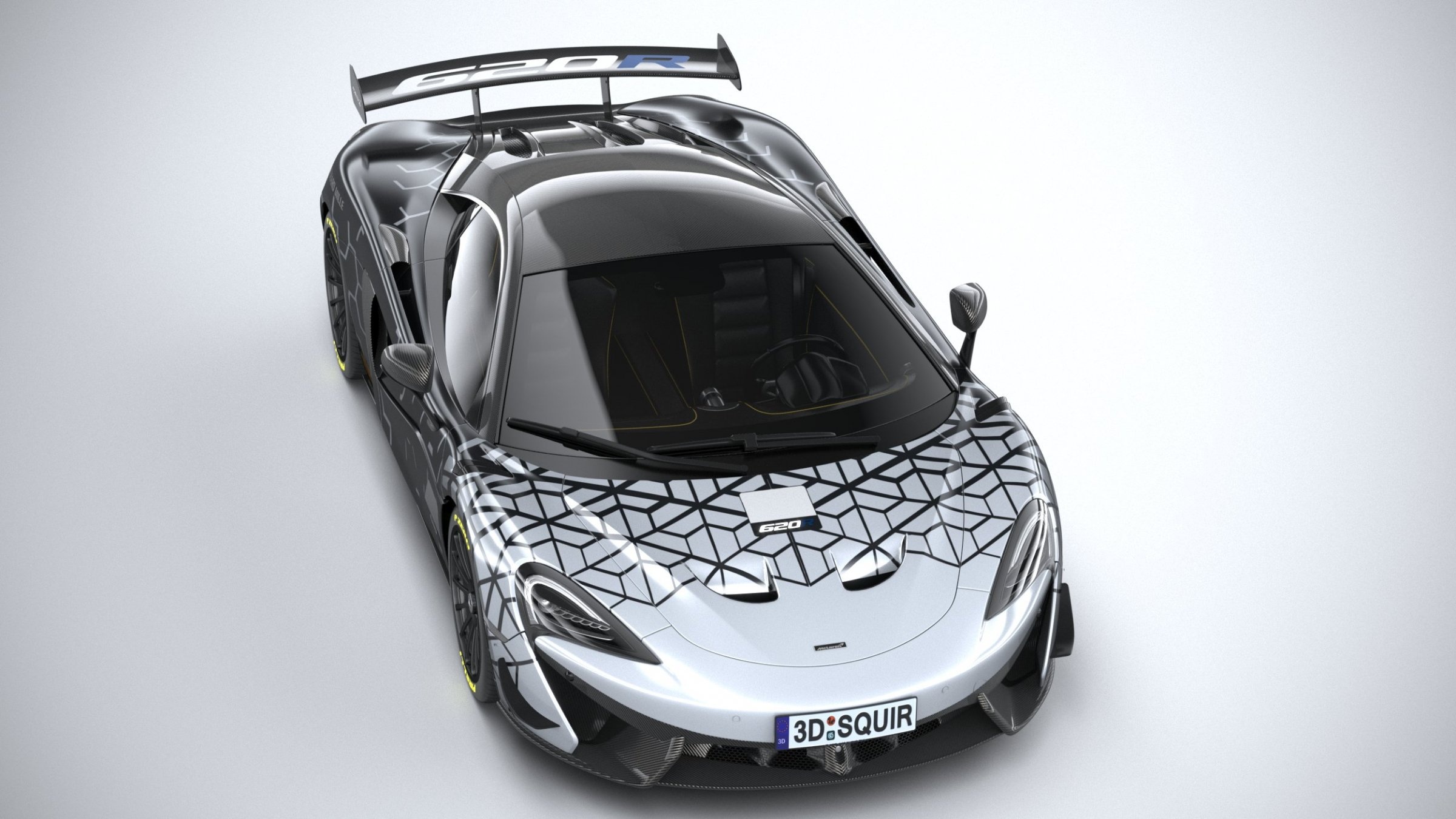 McLaren 620R, Squir 3D model, Cutting-edge design, Immersive experience, 2400x1350 HD Desktop