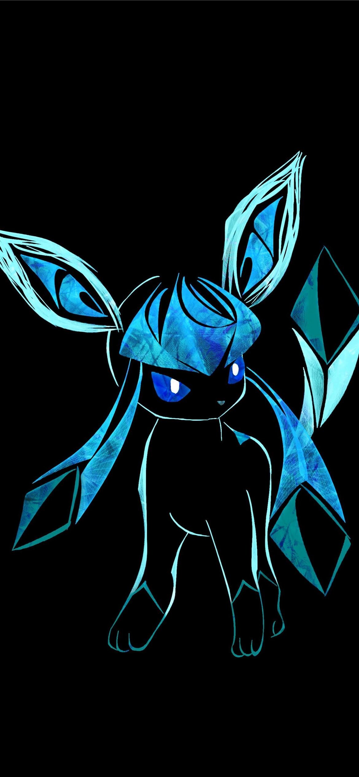 Glaceon: Emanating coldness, Causing powdery snow to appear, Pokemon Go. 1170x2540 HD Background.