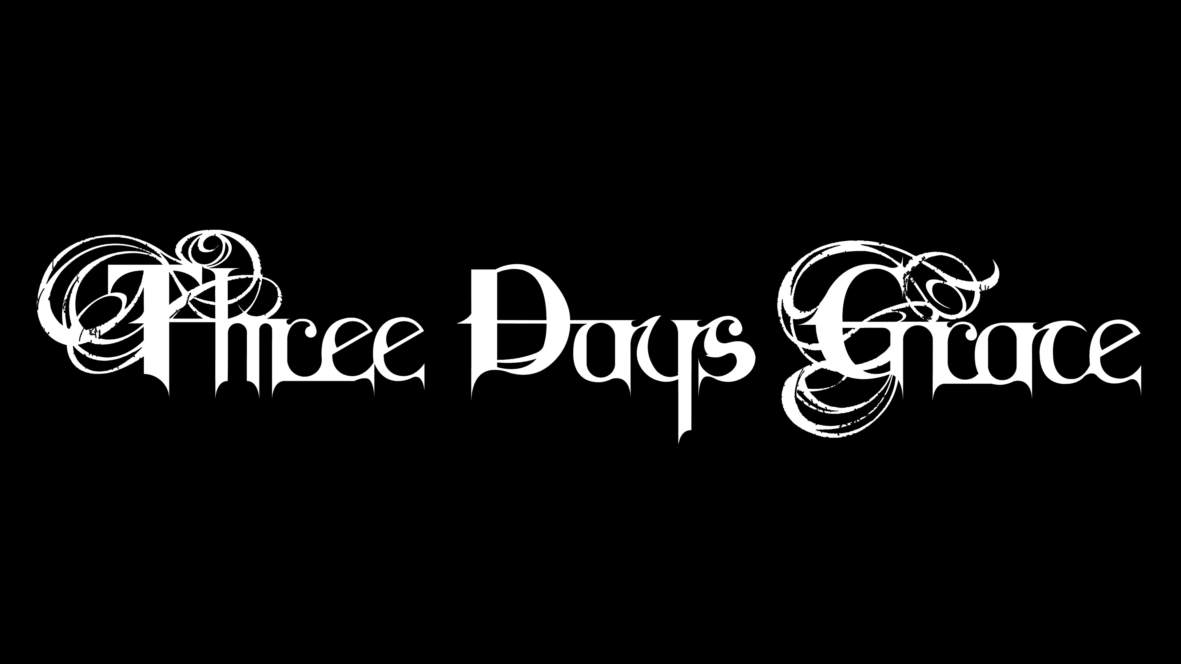 Three Days Grace: A hard rock band from Canada, Logo. 3840x2160 4K Wallpaper.