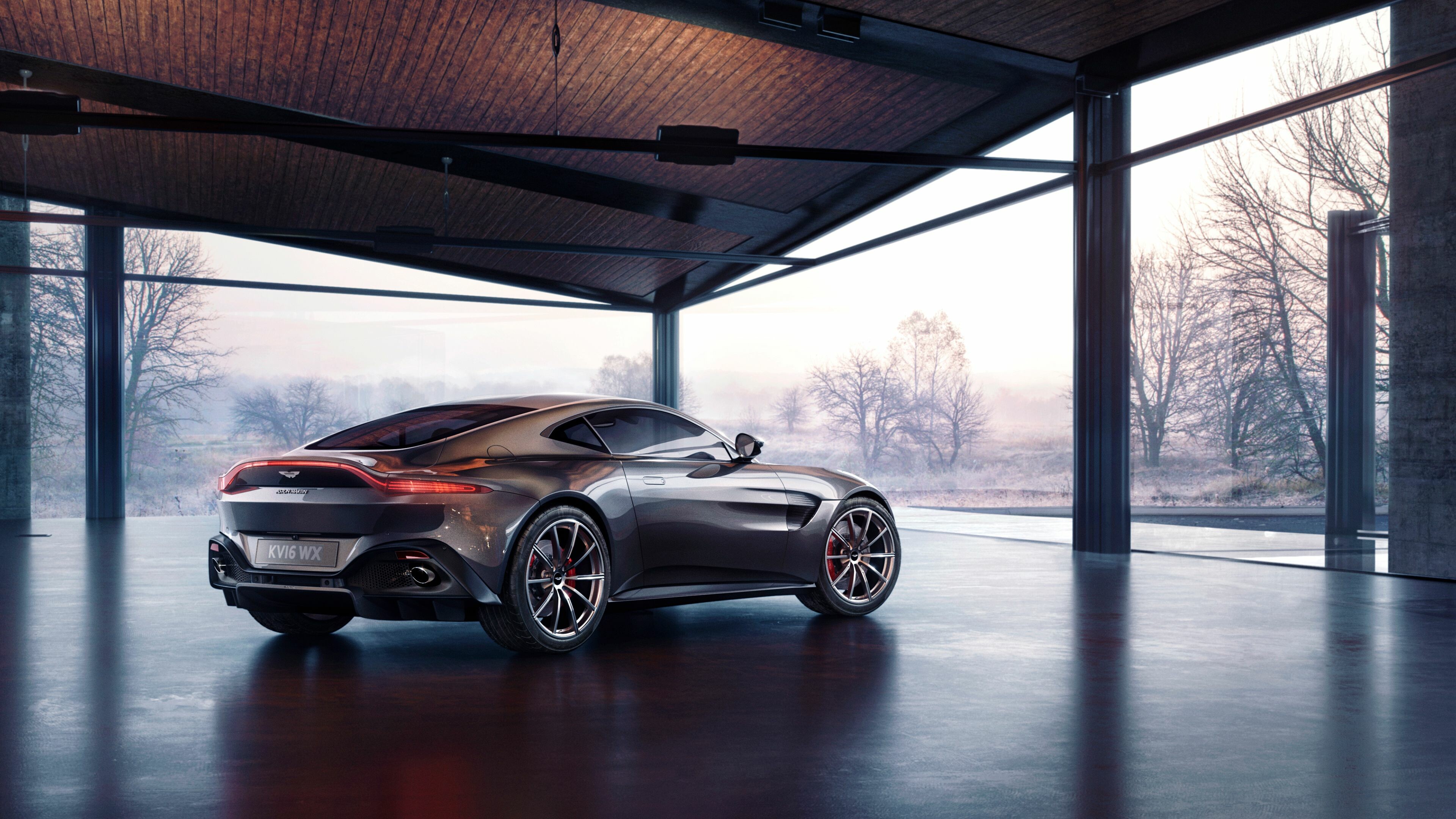 Aston Martin: An English manufacturer of luxury sports cars and grand tourers, Vantage. 3840x2160 4K Background.