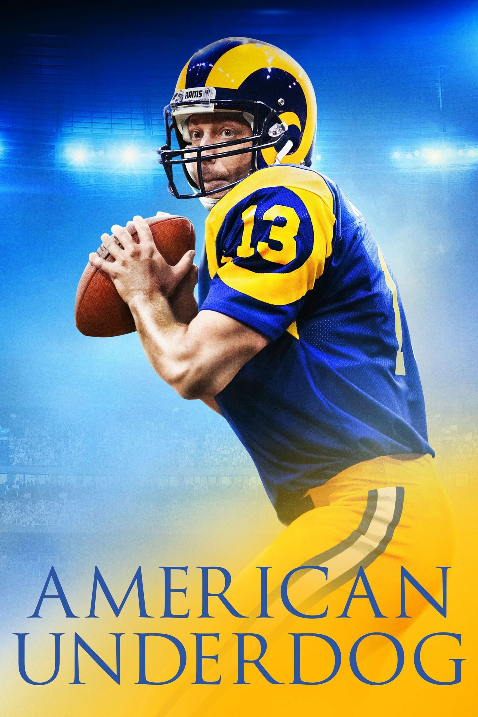 American Underdog: Theatrical release poster, The inspirational true story of Kurt Warner. 1600x2400 HD Wallpaper.