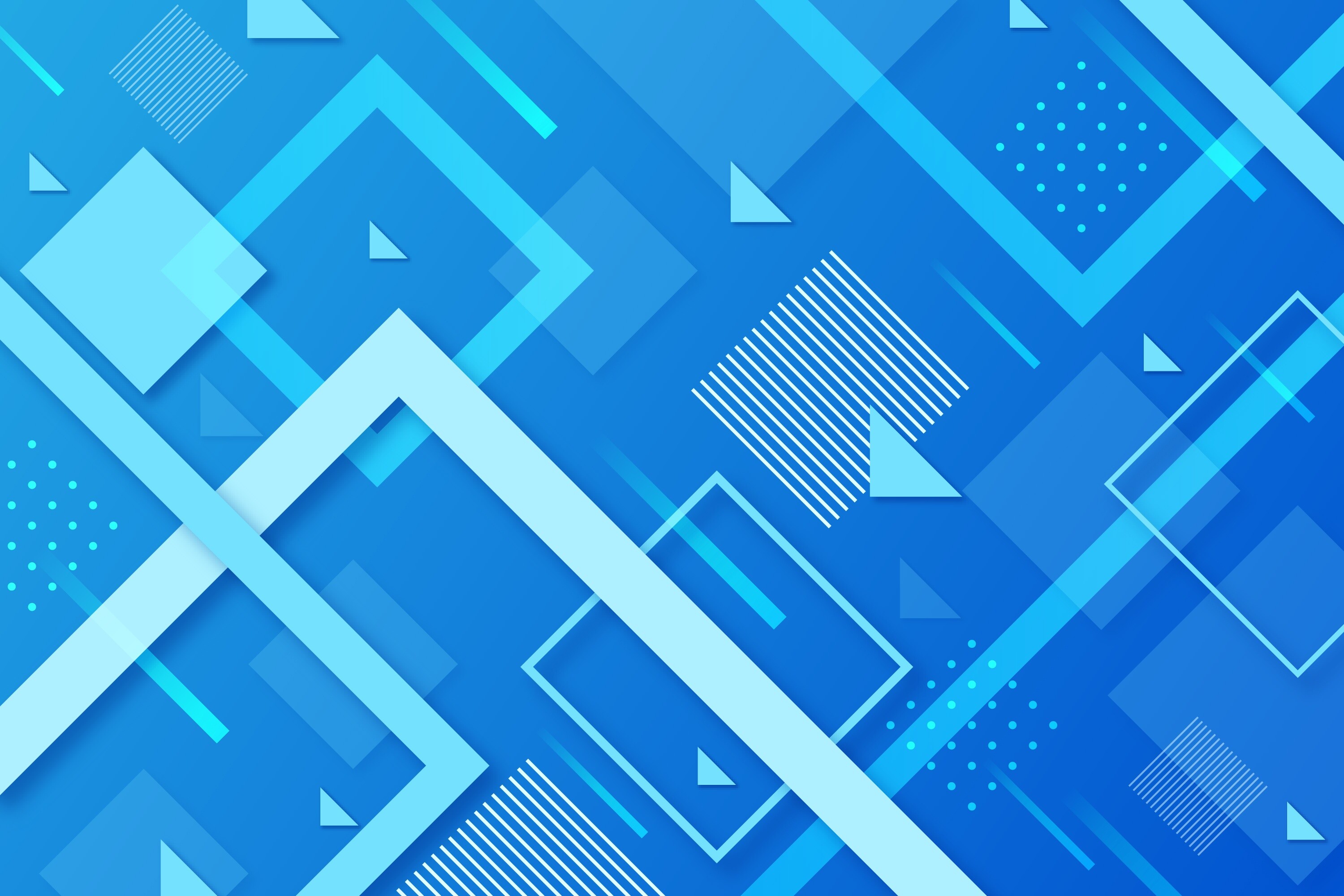 Geometric Abstract: Blue, Two-dimensional space, Parallel lines, Squares. 3000x2000 HD Wallpaper.