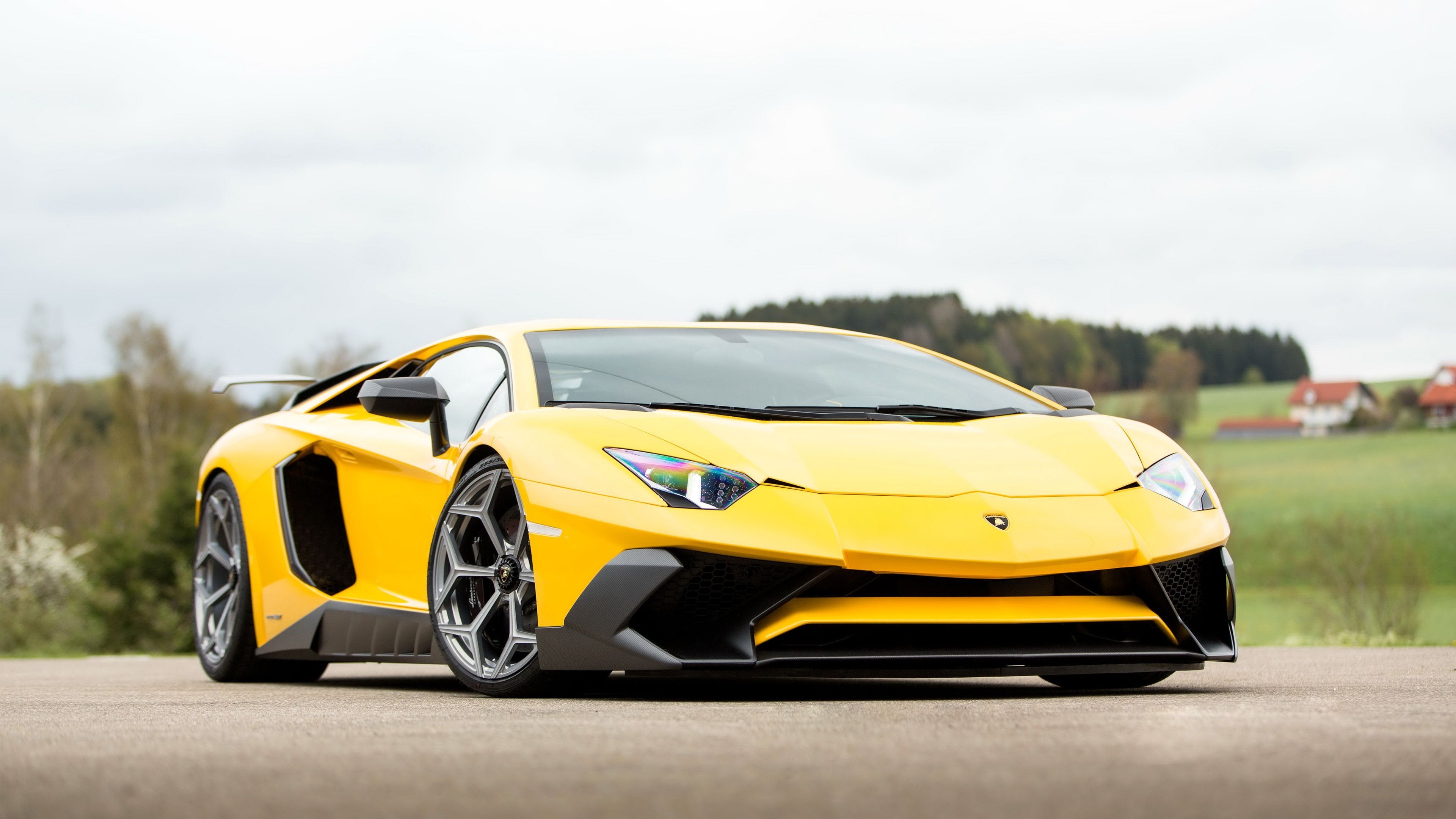 Lamborghini Aventador, Thrilling modification, Striking yellow beauty, Performance upgrade, 3840x2160 4K Desktop