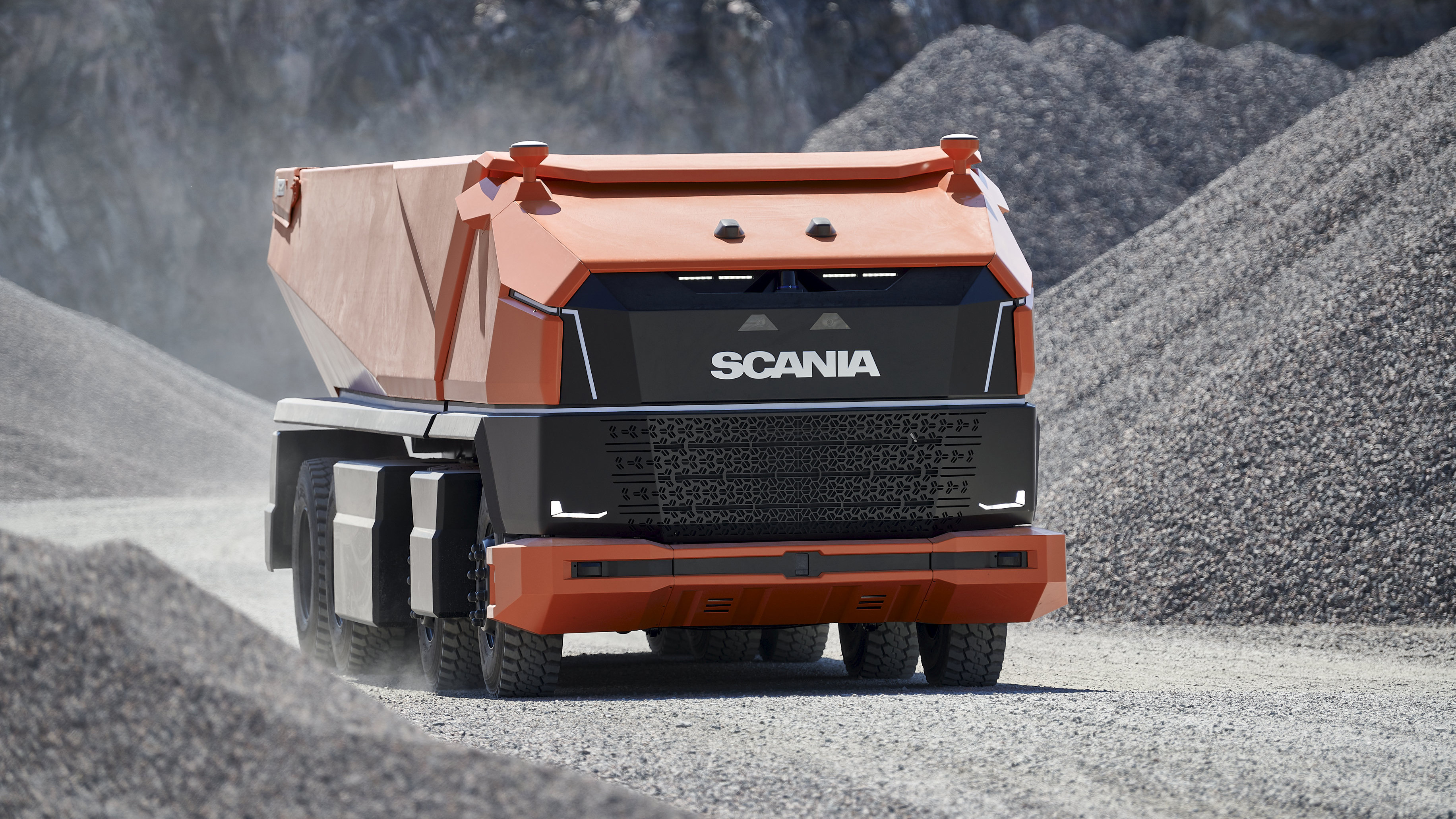 Scania has built a powersliding, autonomous dumper truck | Top Gear 3670x2070