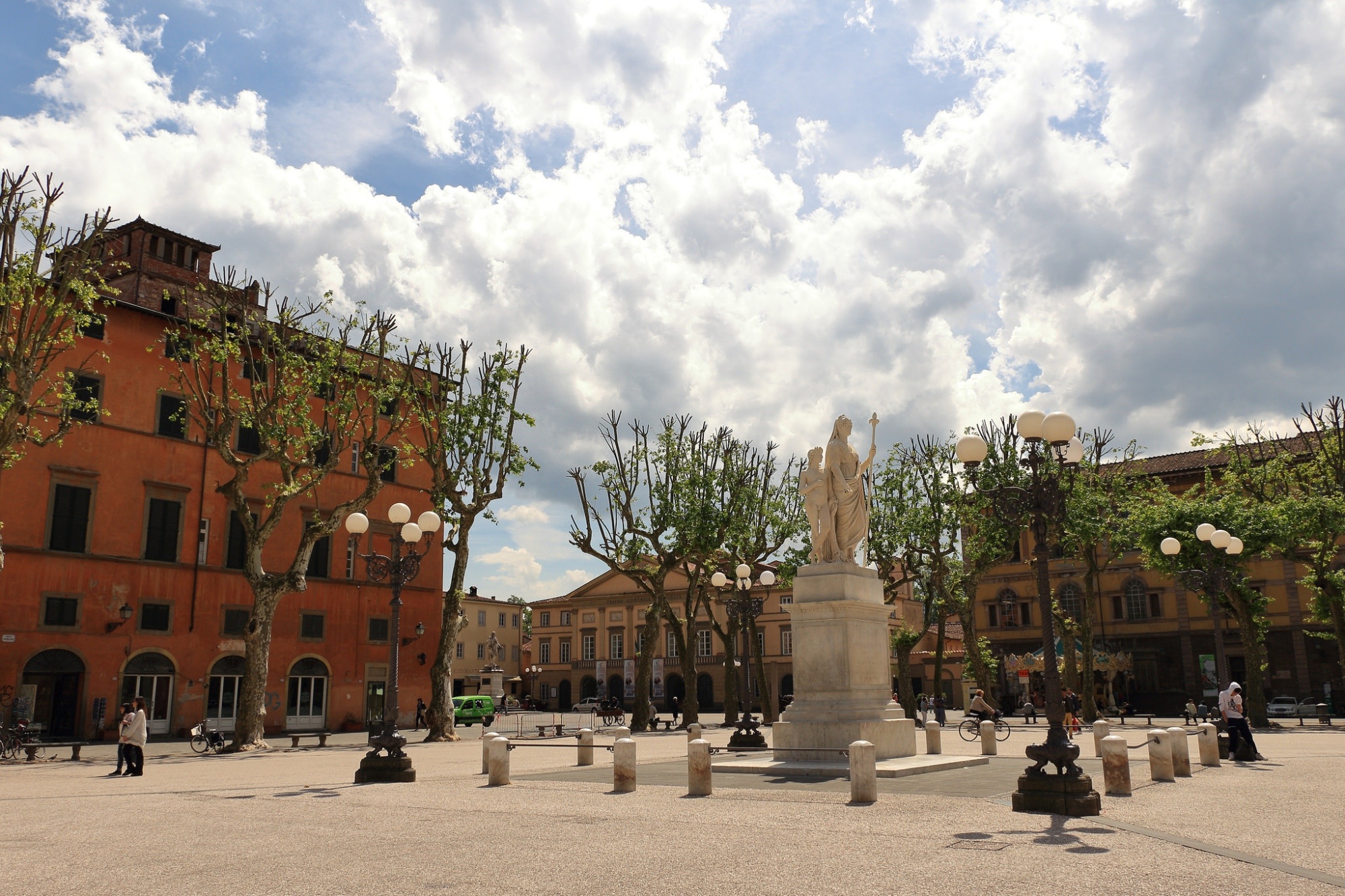 Piazza Napoleone, Lucca attractions, Iconic square, Historic landmark, 2000x1340 HD Desktop