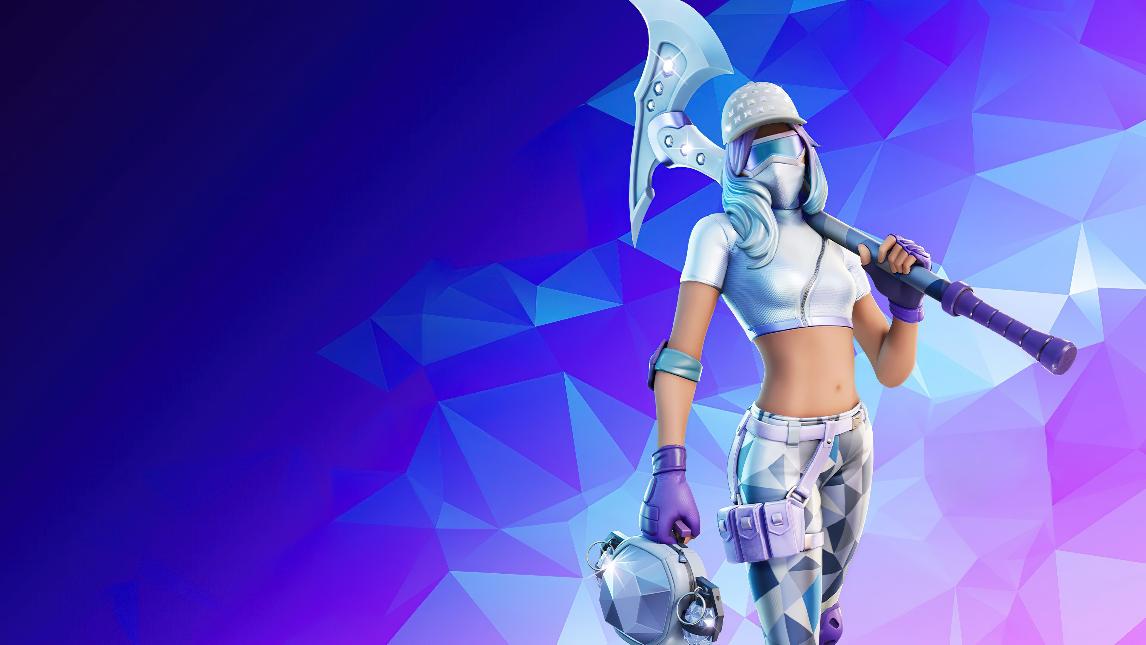Fortnite: Diamond Diva, A Rare Starter Pack in Battle Royale that can be purchased from the in-game store. 3840x2160 4K Wallpaper.