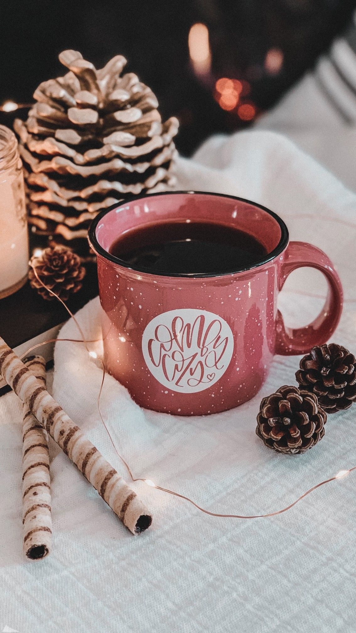 Christmas mug, Coffee drink, Festive holiday, Warm beverages, 1140x2020 HD Phone