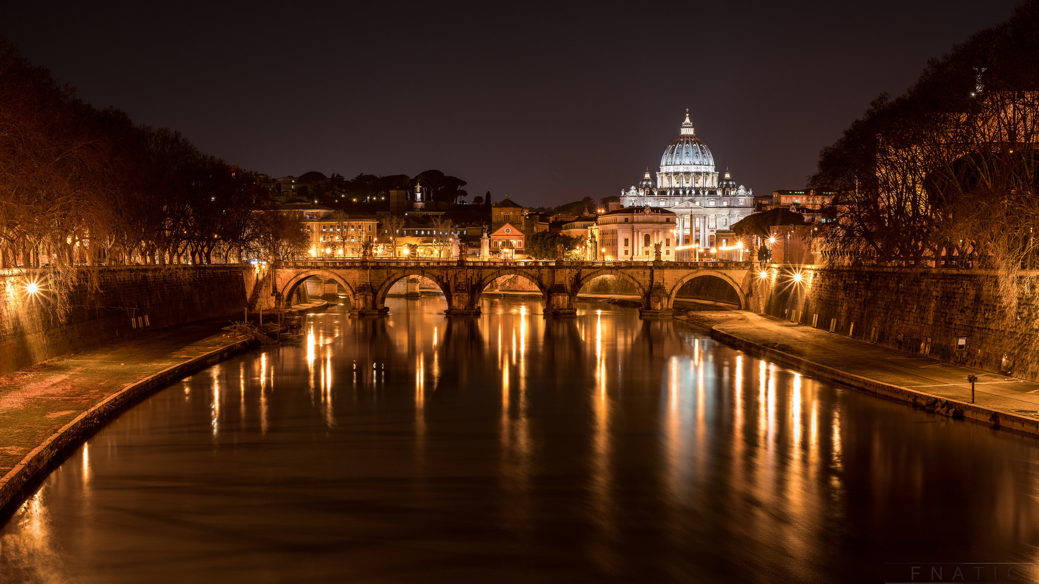 Vatican City, Night, Illuminated, Impressive, 2050x1160 HD Desktop