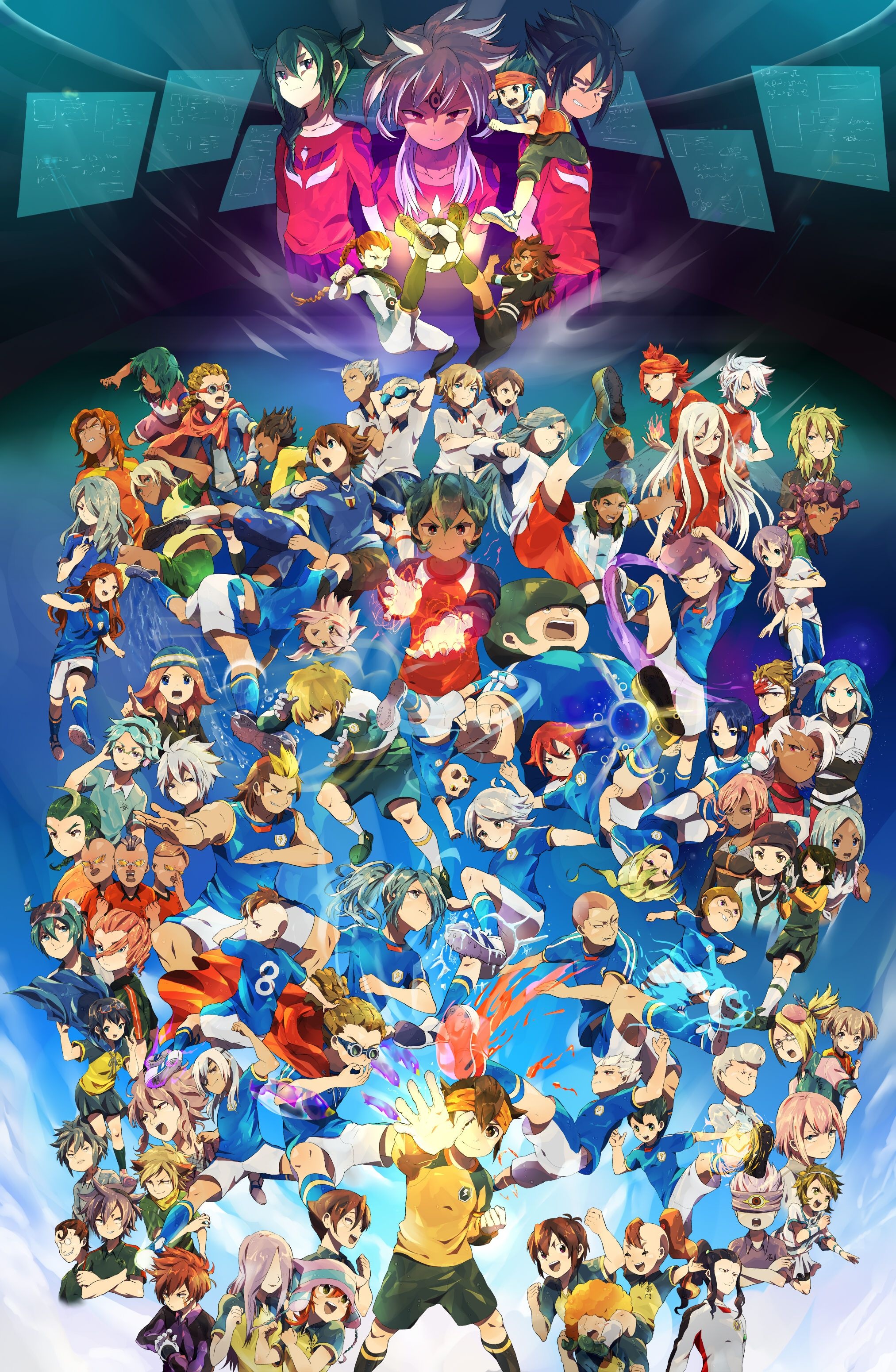 Inazuma Eleven, Anime wallpapers, Tornado of fire, Sports action, 2030x3100 HD Handy