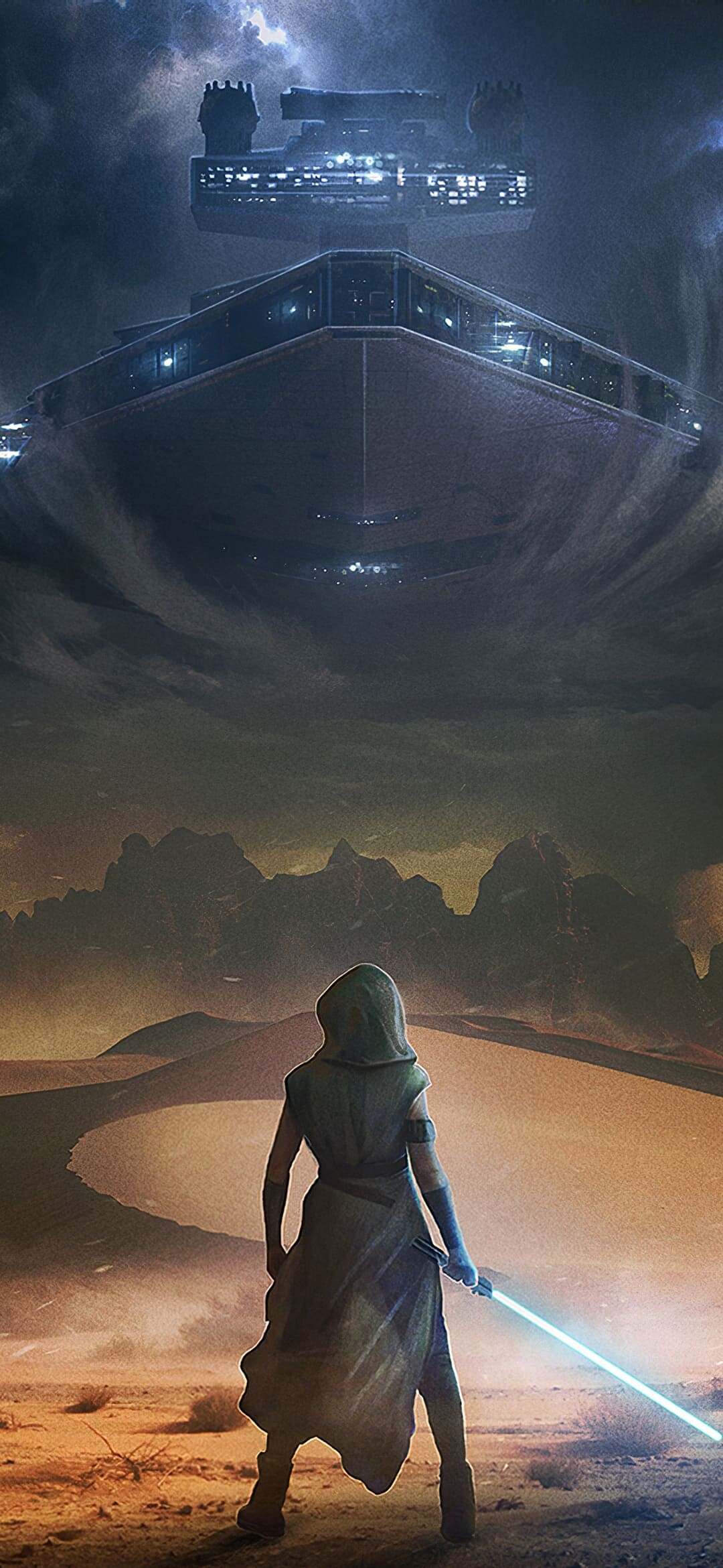 Star Wars: The Rise of Skywalker, A 2019 American epic space opera film. 1080x2340 HD Background.
