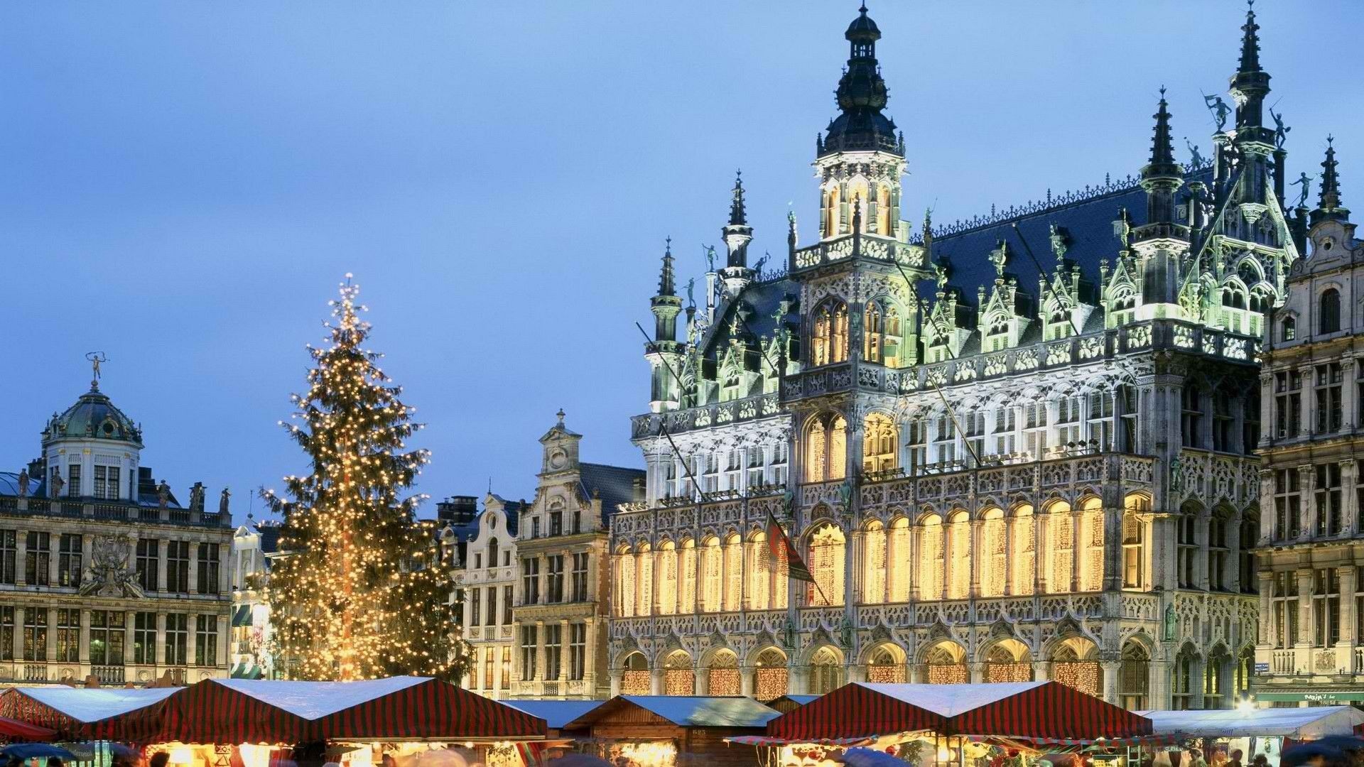 Brussels, Christmas in Belgium, Festive wallpapers, Holiday season, 1920x1080 Full HD Desktop