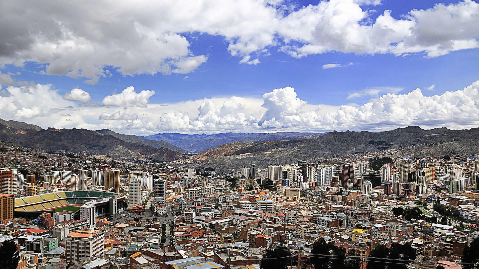 La Paz (Bolivia), Aerial view wallpaper, Stunning windows backgrounds, Bolivian beauty, 1920x1080 Full HD Desktop