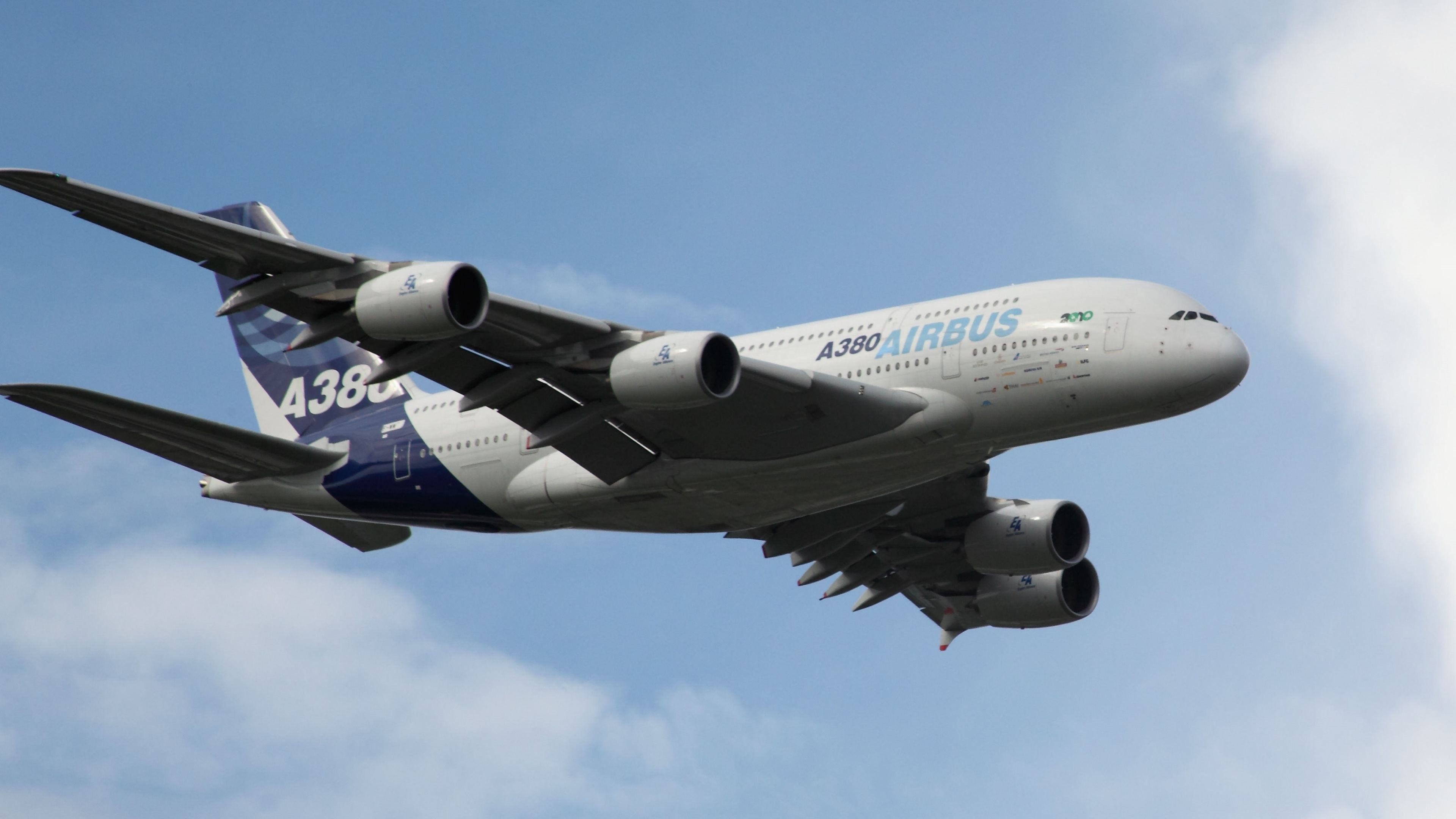 Airbus A380, High-resolution wallpapers, Airbus A380-800, Stunning backgrounds, 3840x2160 4K Desktop