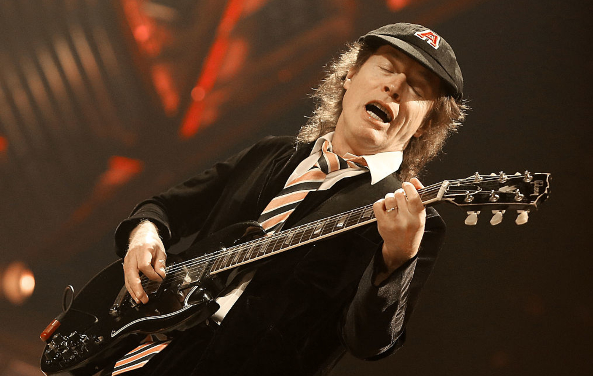 Angus Young, AC/DC composition, Iconic song creation, Legendary guitarist, 2000x1270 HD Desktop