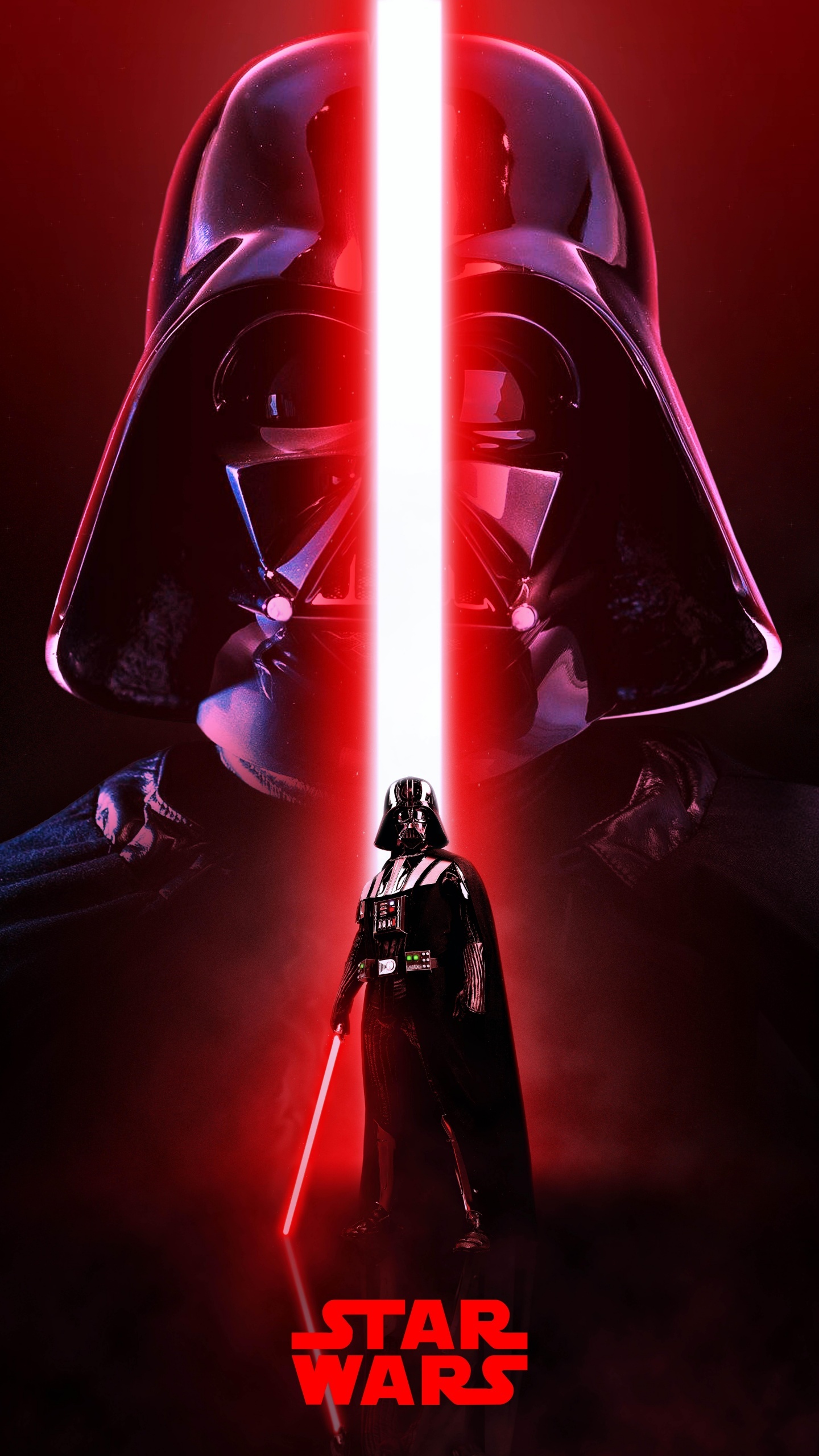 Sith: Darth Vader, A master of the dark side of the Force, Lightsaber, Star Wars. 1440x2560 HD Wallpaper.