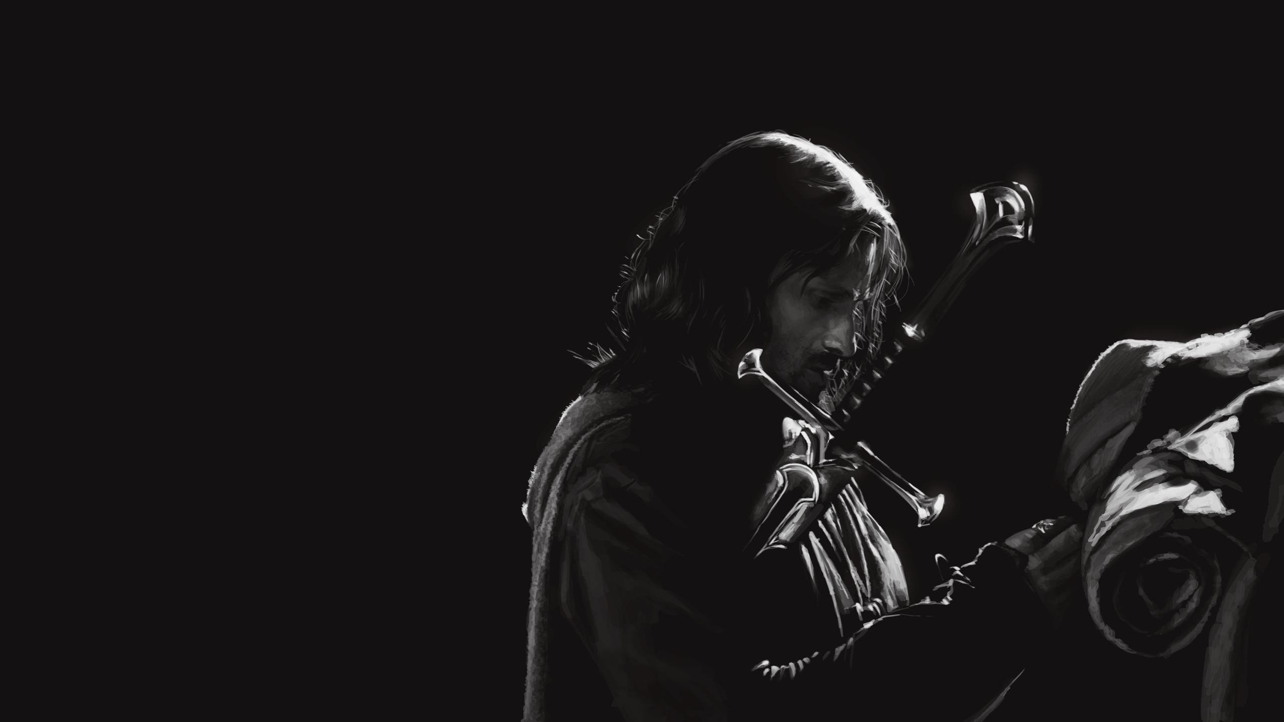 Viggo Mortensen, Aragorn wallpaper, The Lord of the Rings, Film character, 2560x1440 HD Desktop