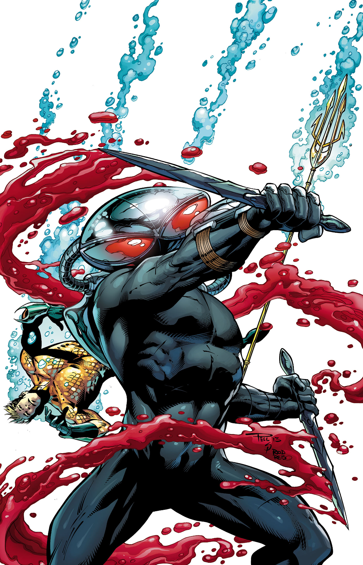 Aquaman vs Black Manta, Intense rivalry, High-quality wallpapers, Fan art, 1500x2340 HD Handy