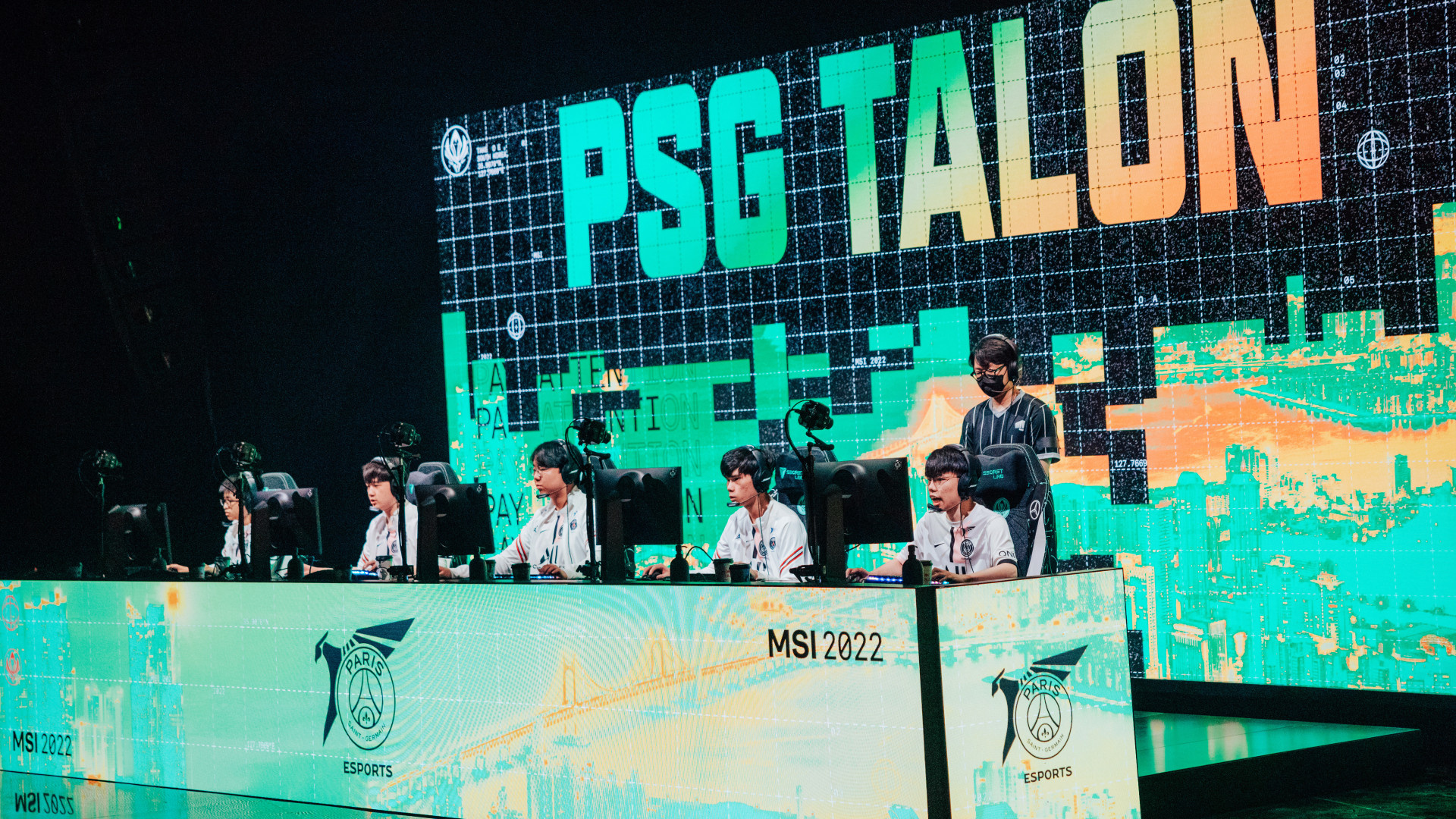 Esports: PSG Talon, A professional League of Legends team, MSI 2022 competitive event. 1920x1080 Full HD Wallpaper.