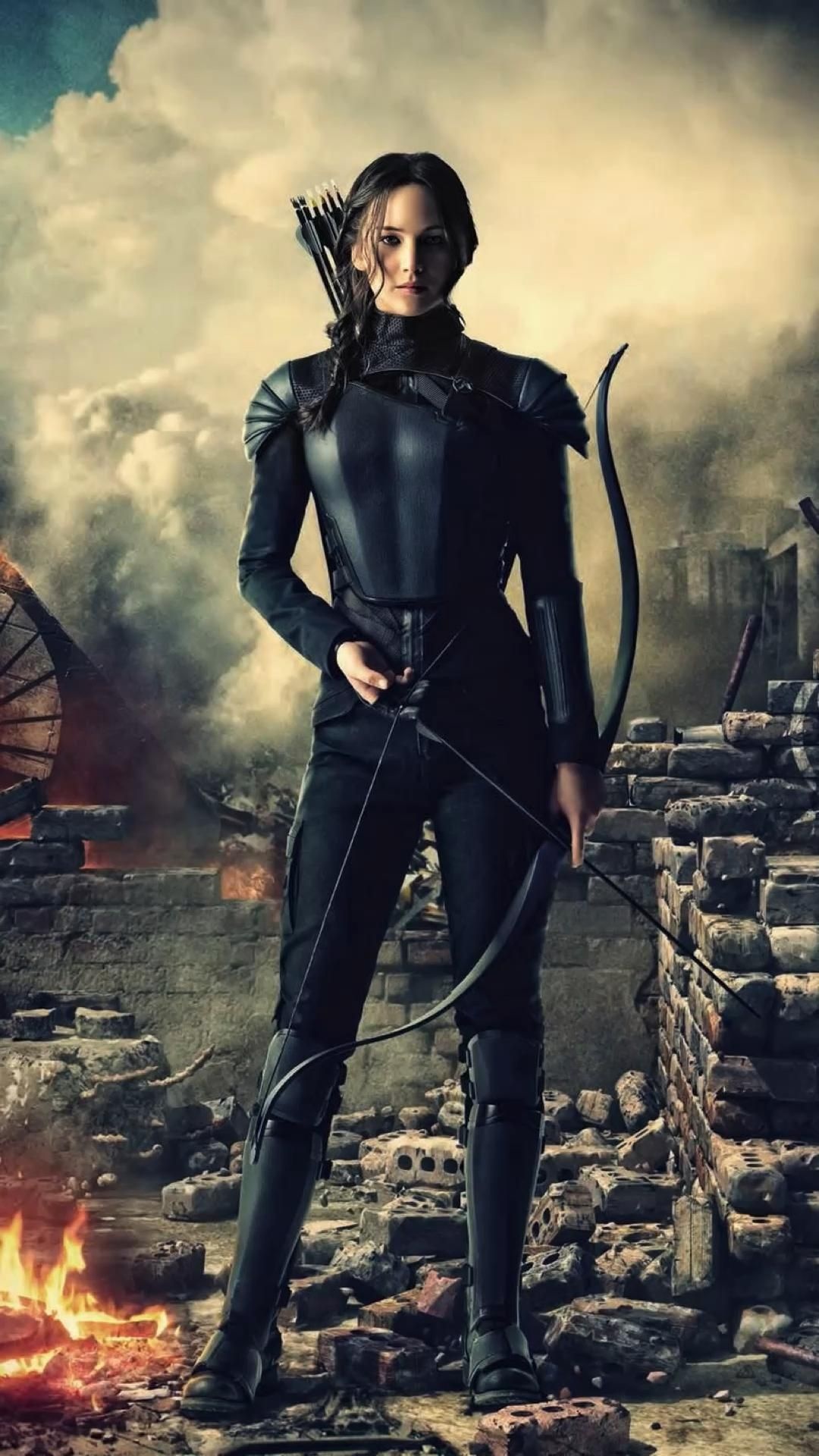 Hunger Games: Mockingjay of the Second Rebellion, Katniss Everdeen. 1080x1920 Full HD Background.