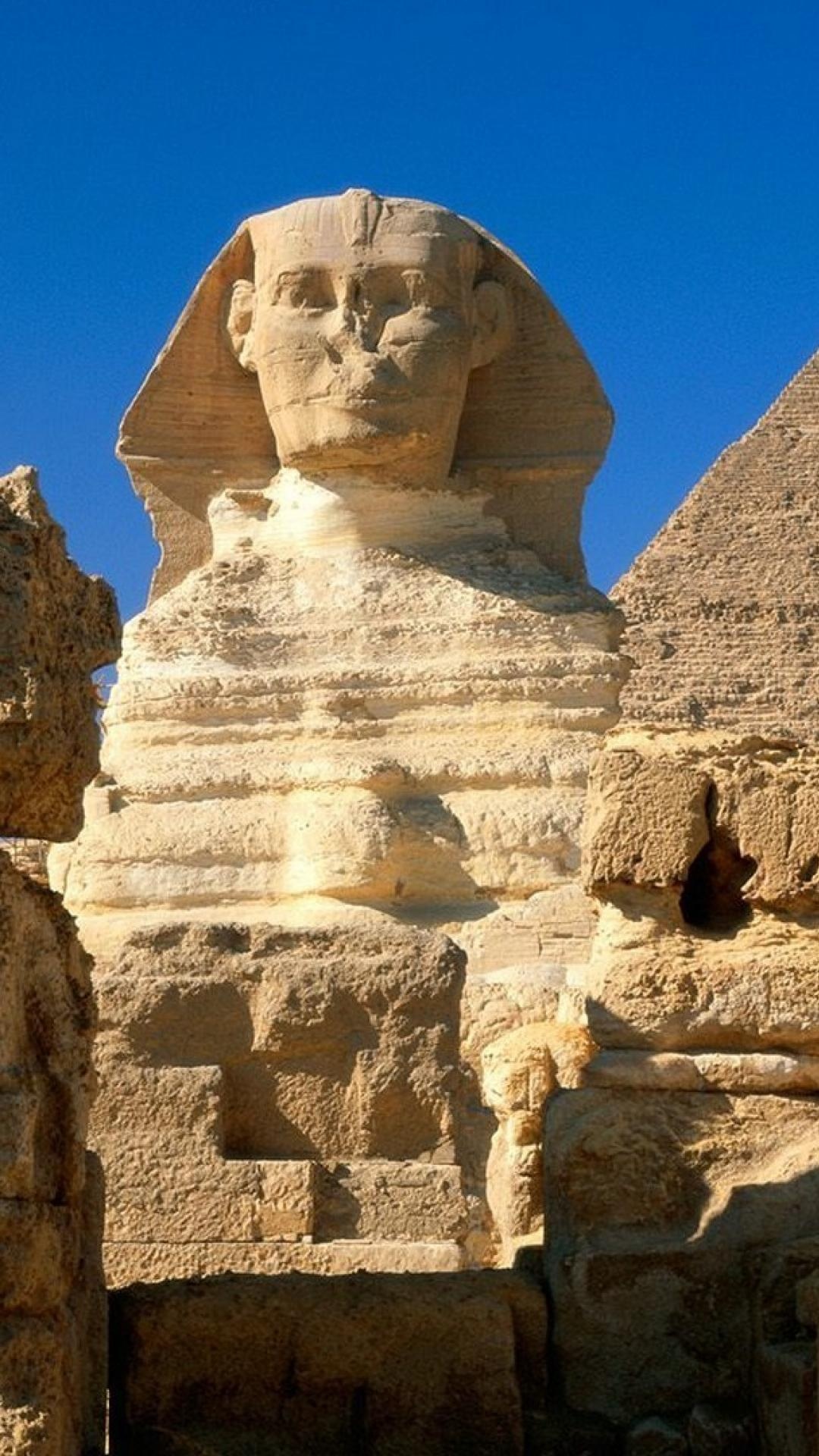 The Great Sphinx, Sphinx wallpaper, Ancient Egyptian, HD images, 1080x1920 Full HD Phone