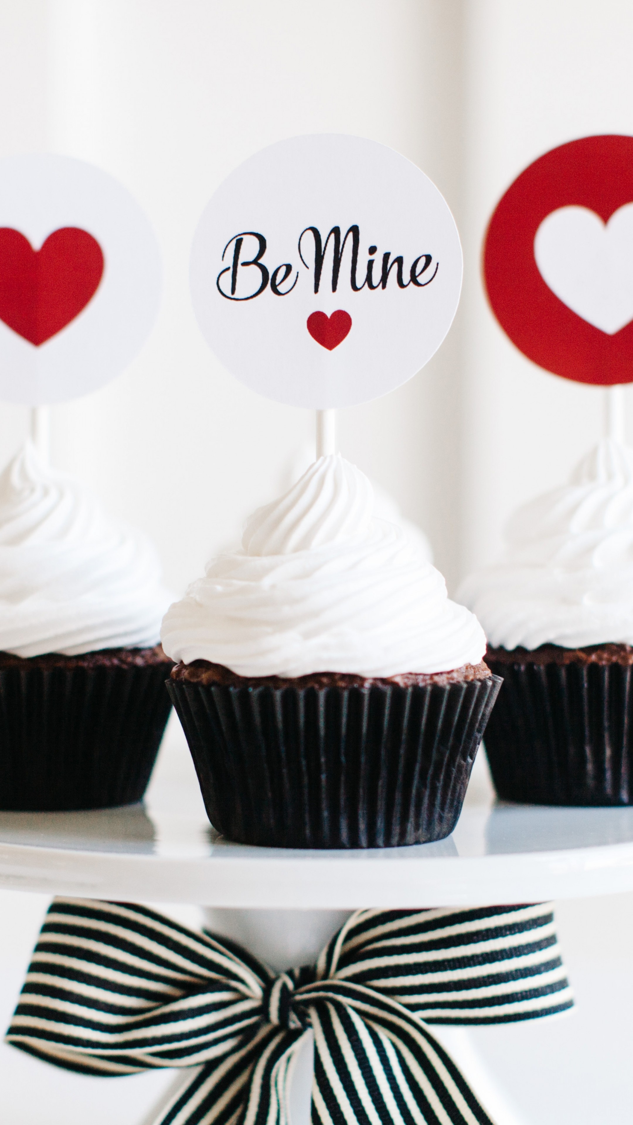 Valentine's Day, Sweet indulgence, Cupcakes and cake, Love is in the taste, 2160x3840 4K Phone