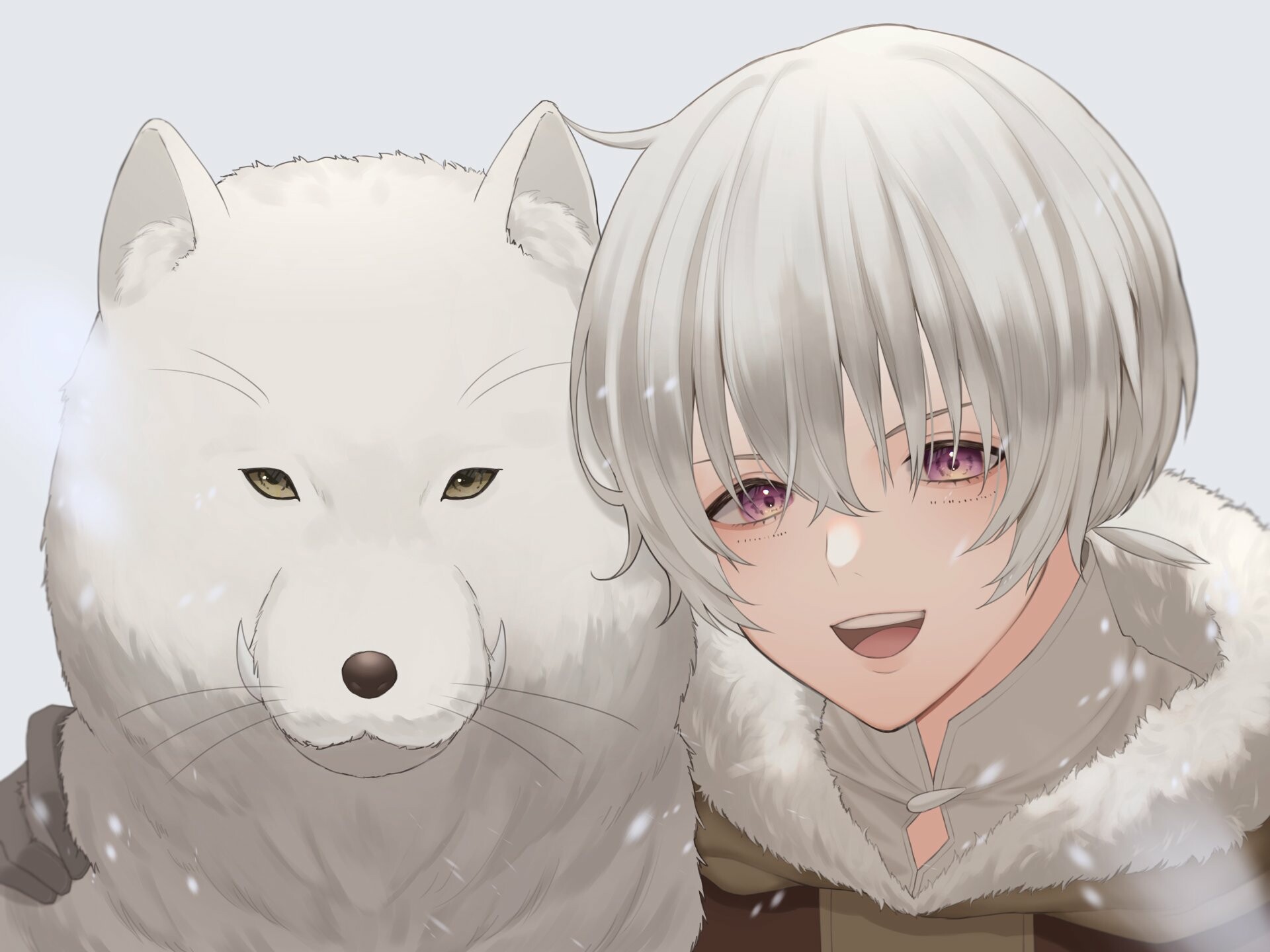 To Your Eternity: An immortal being that can mimic the form of anything, Arctic wolf, Joan. 1920x1440 HD Wallpaper.