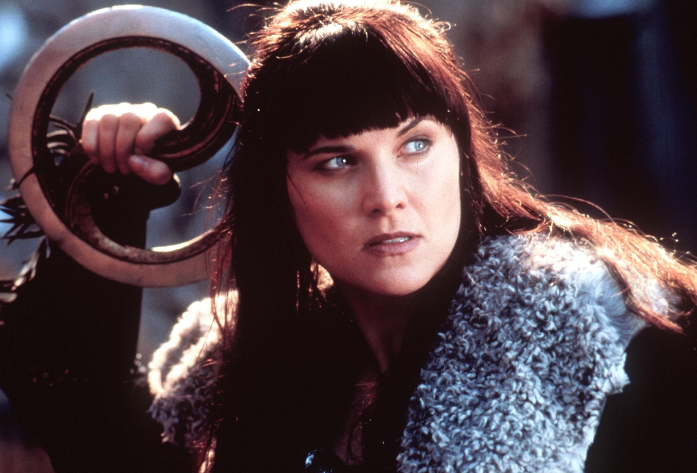 Lucy Lawless: Xena: Warrior Princess, An American fantasy television series, The strong female protagonist. 2440x1650 HD Wallpaper.