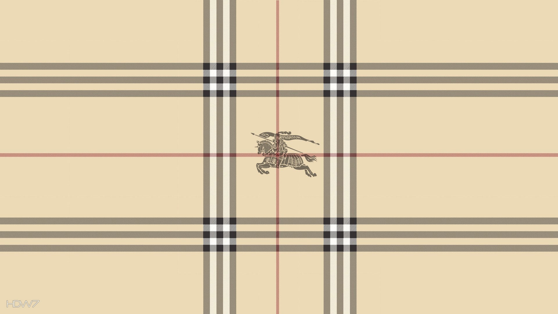 Burberry: The brand's iconic check, Pattern, Trademarked in 1921. 1920x1080 Full HD Background.